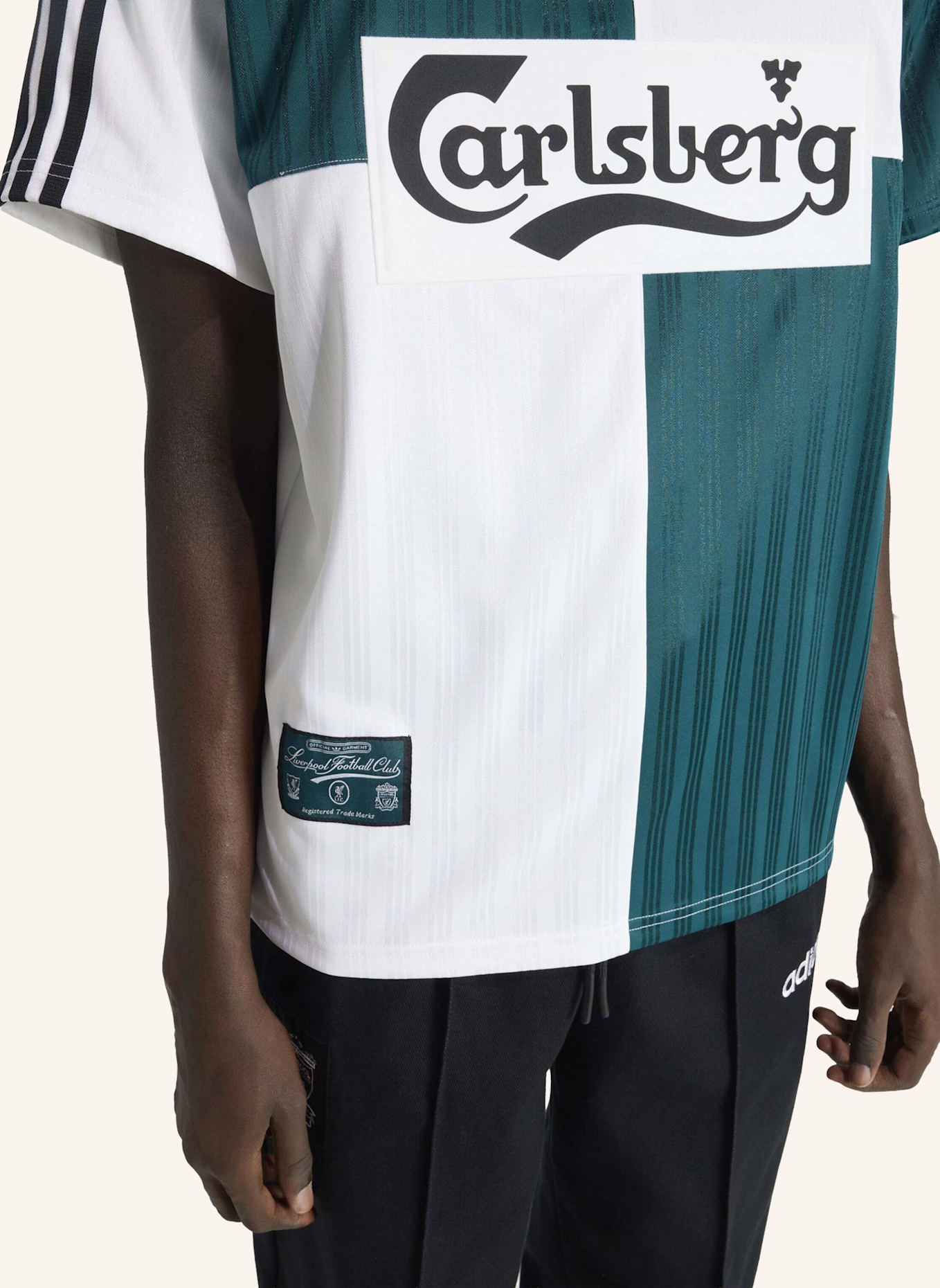 adidas LIVERPOOL FC AUSWÄRTSTRIKOT 95: WEISS/ GRÜN