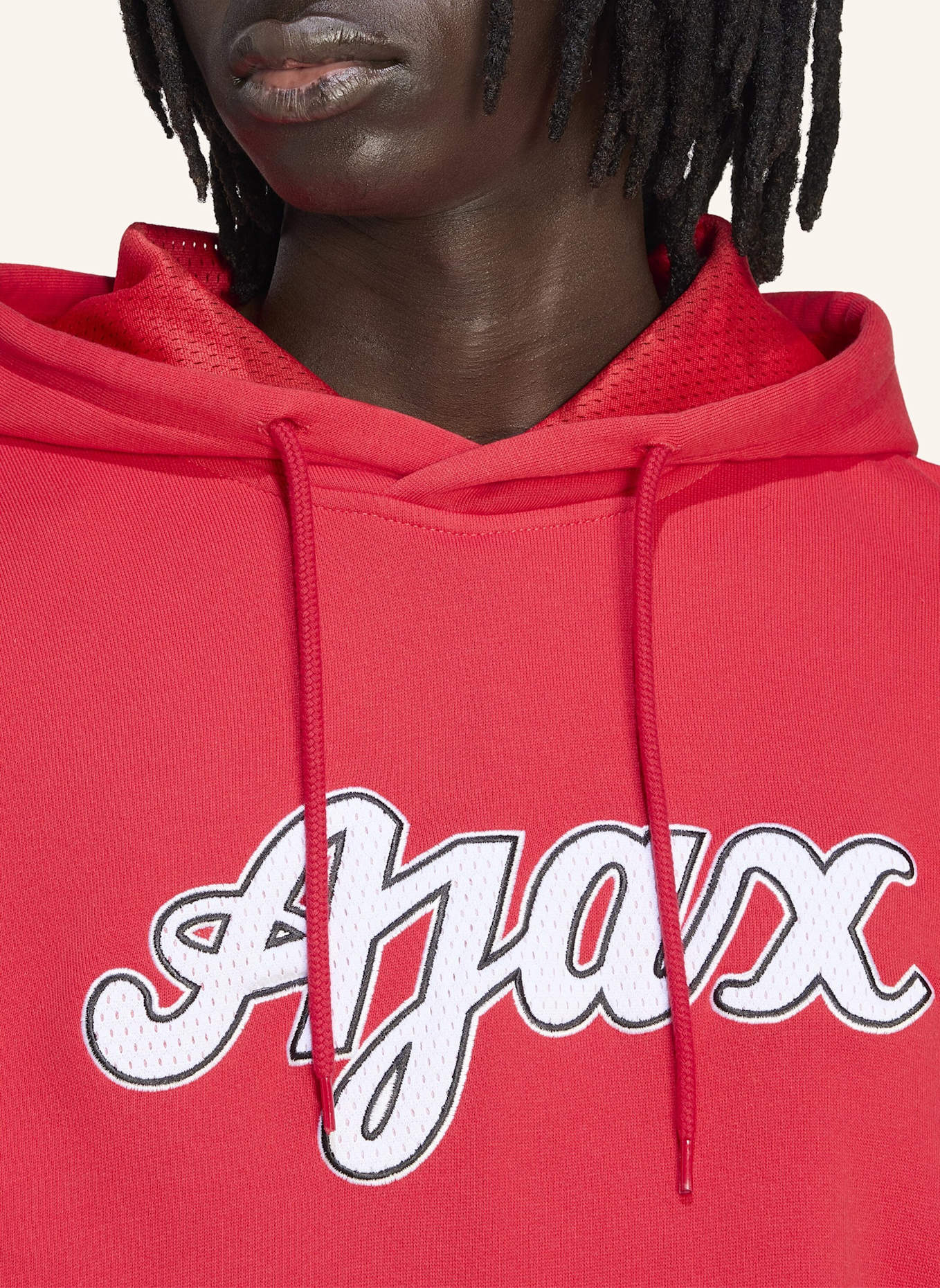 adidas AJAX AMSTERDAM US HOODIE SWEATSHIRT: ROT