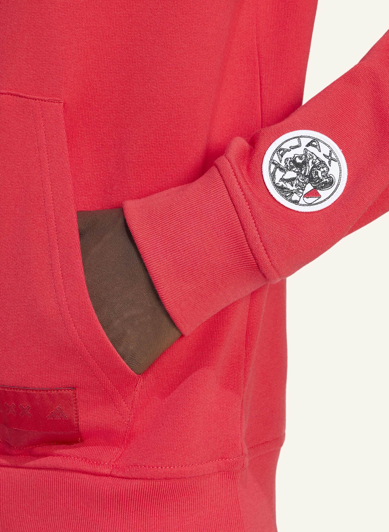 adidas AJAX AMSTERDAM US HOODIE SWEATSHIRT: ROT
