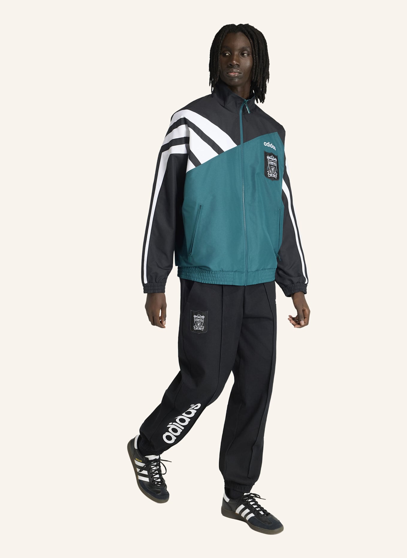 adidas FC LIVERPOOL 95 TRAININGSJACKE: GRÜN/ SCHWARZ