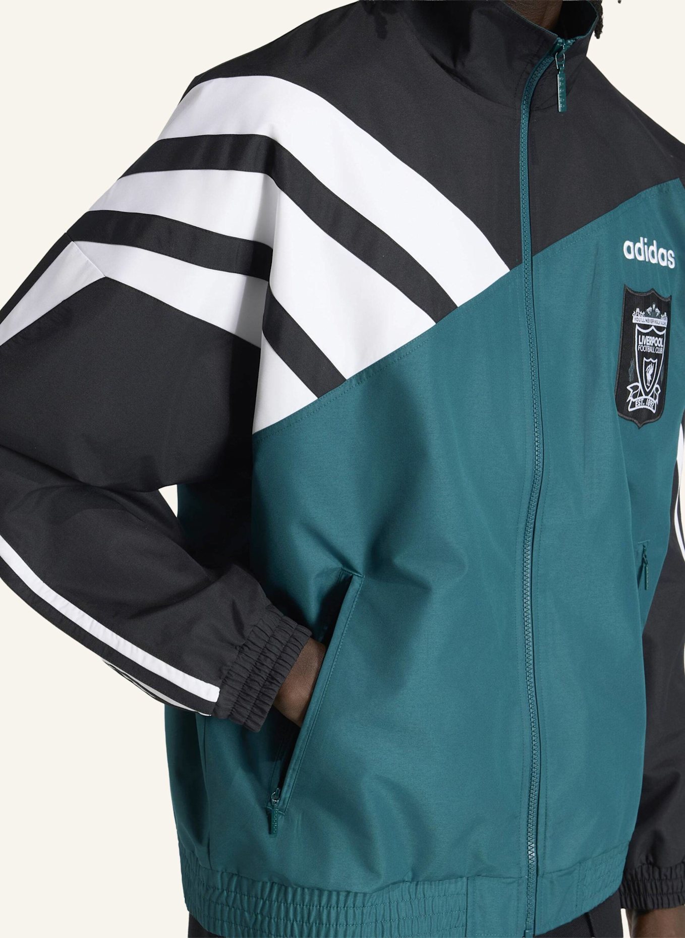 adidas FC LIVERPOOL 95 TRAININGSJACKE: GRÜN/ SCHWARZ