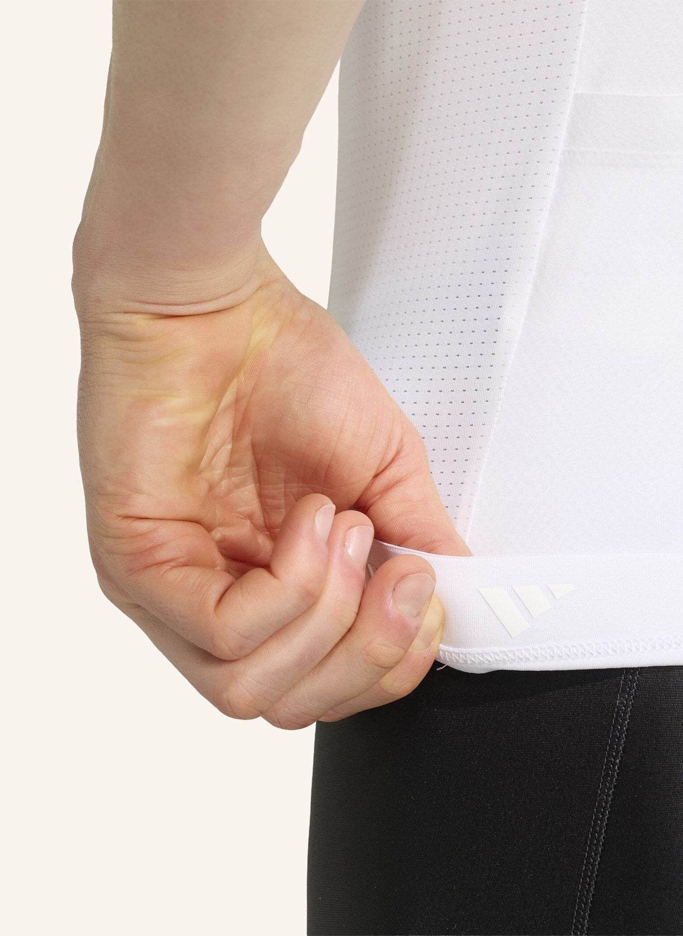adidas TEMPO RADTRIKOT: WEISS