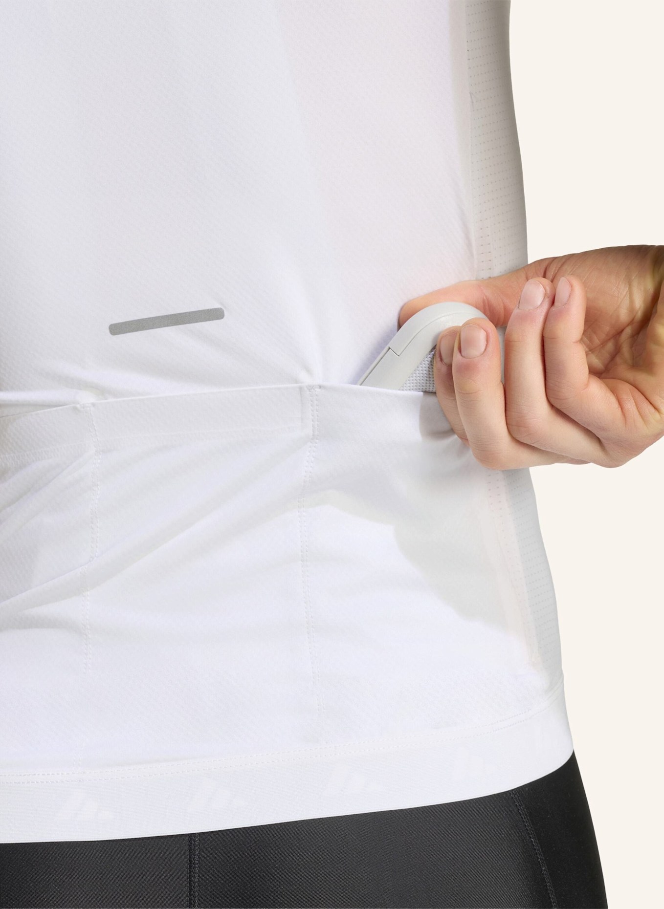 adidas TEMPO RADTRIKOT: WEISS