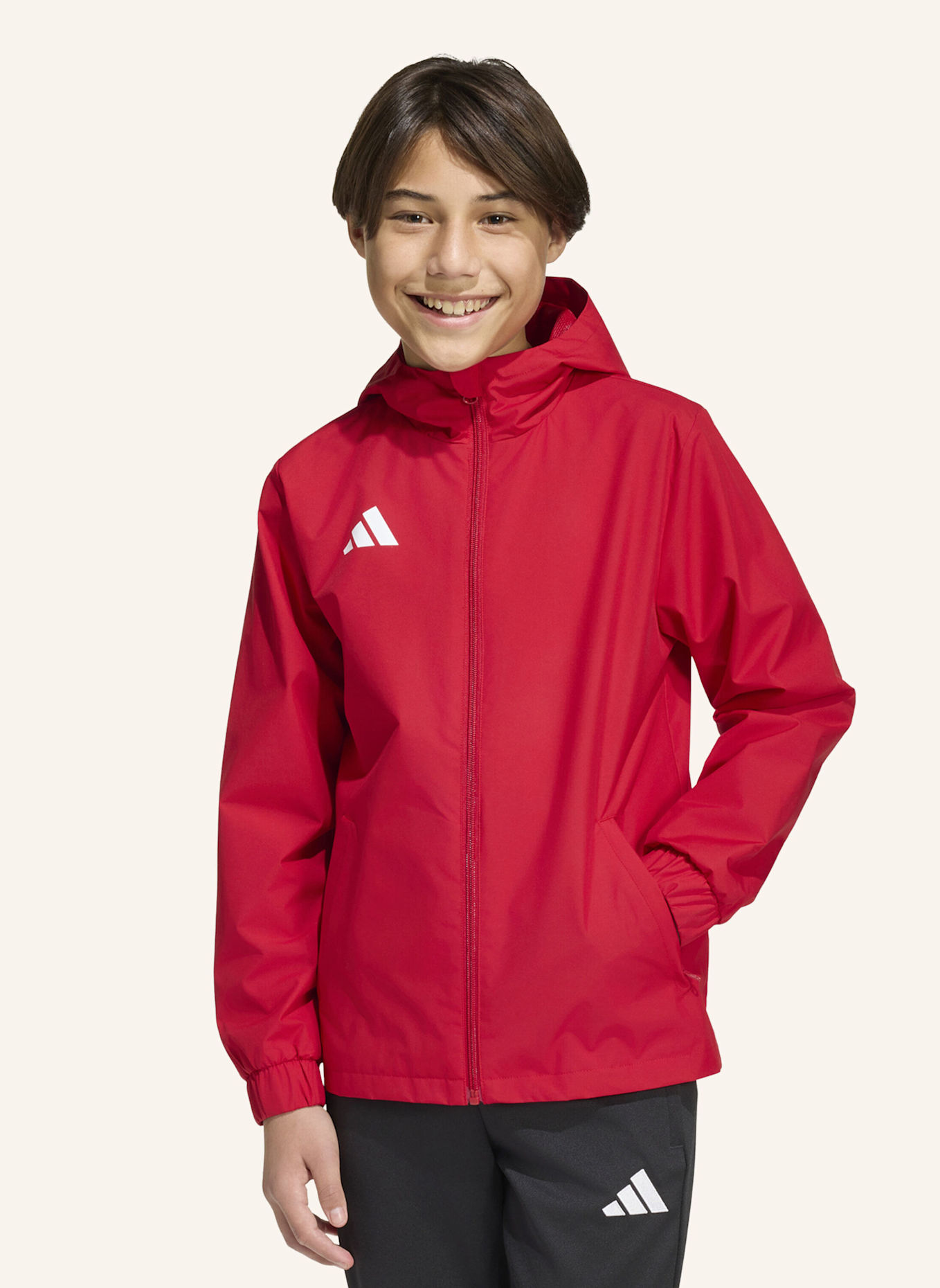 adidas ENTRADA26 KIDS ALLWETTERJACKE: WEISS