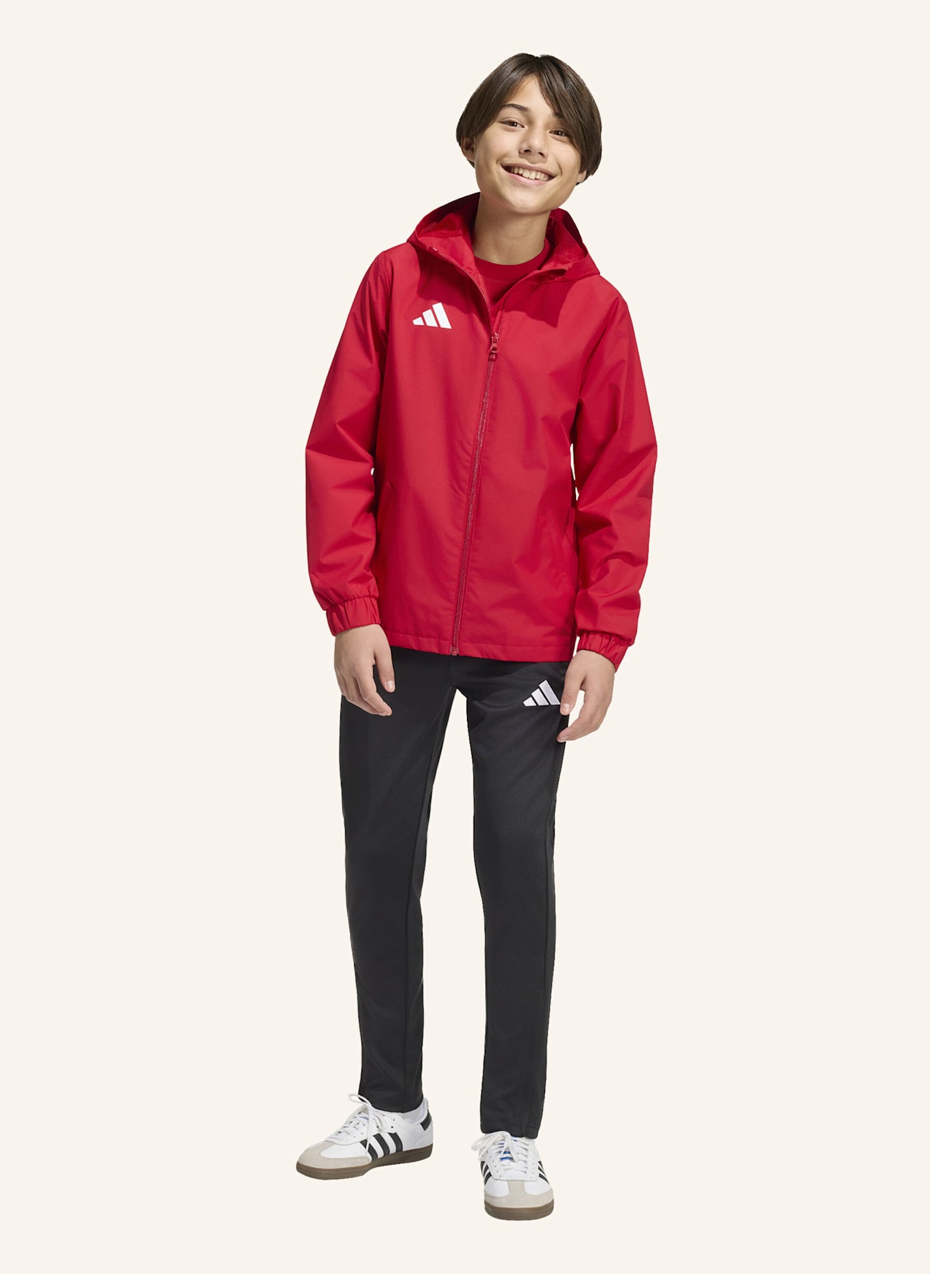 adidas ENTRADA26 KIDS ALLWETTERJACKE: WEISS