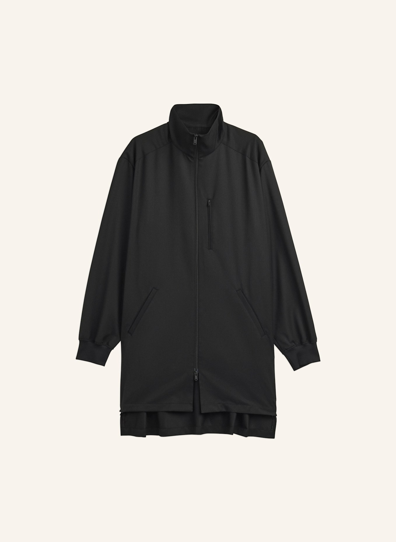 Y-3 Y-3 REFINED WOOL TRACK TOP 3-STRIPES: SCHWARZ