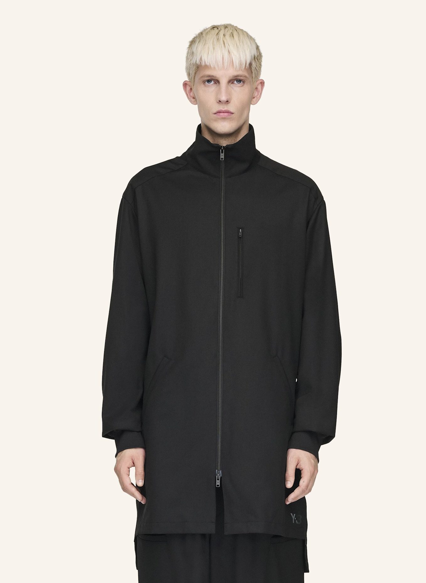 Y-3 Y-3 REFINED WOOL TRACK TOP 3-STRIPES: SCHWARZ