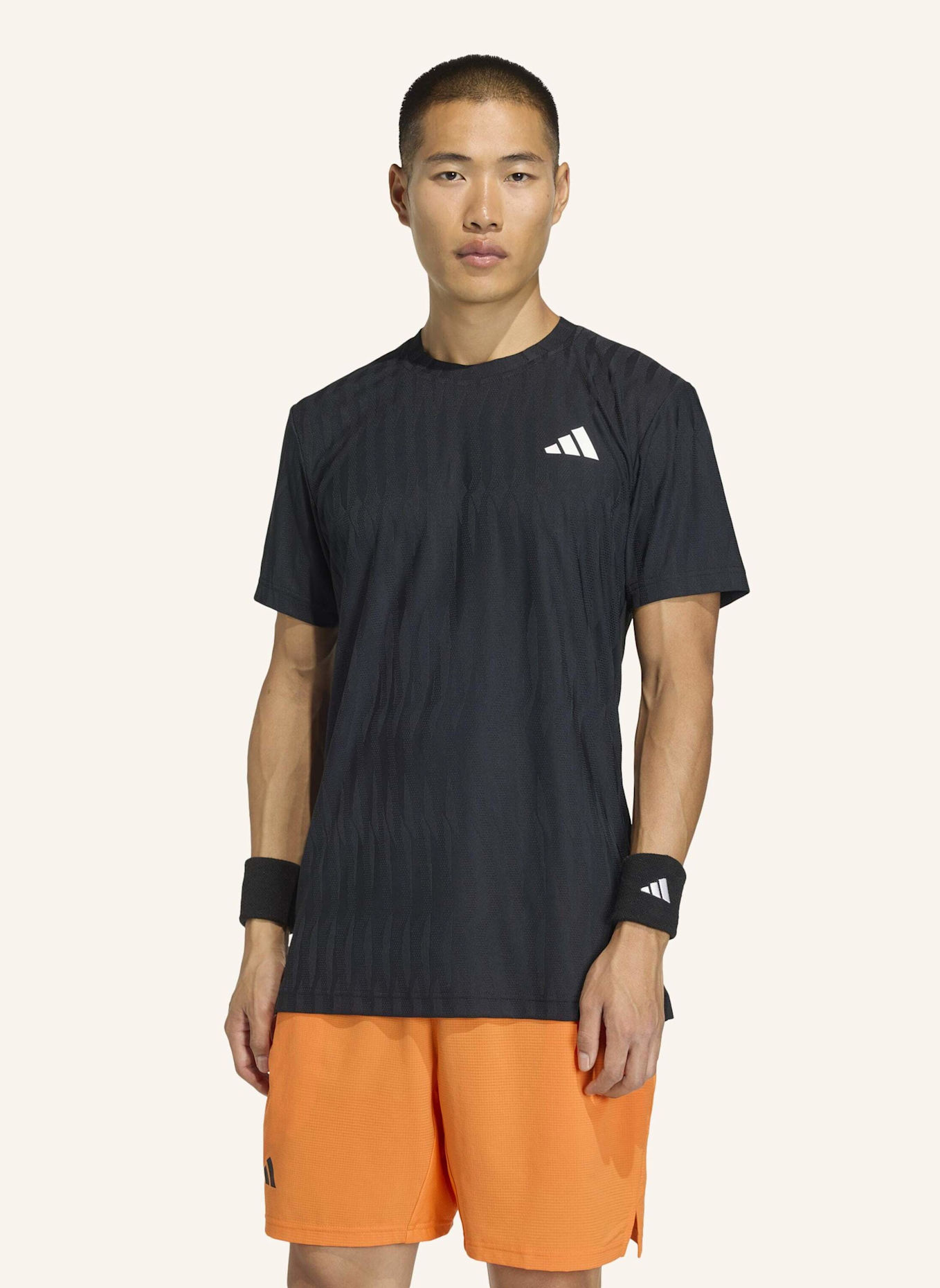 adidas TENNIS CLIMACOOL+ AIRCHILL FREELIFT T-SHIRT: SCHWARZ