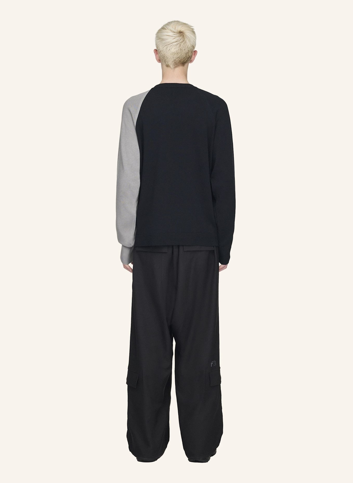 Y-3 Y-3 LOGO KNIT CREW: SCHWARZ