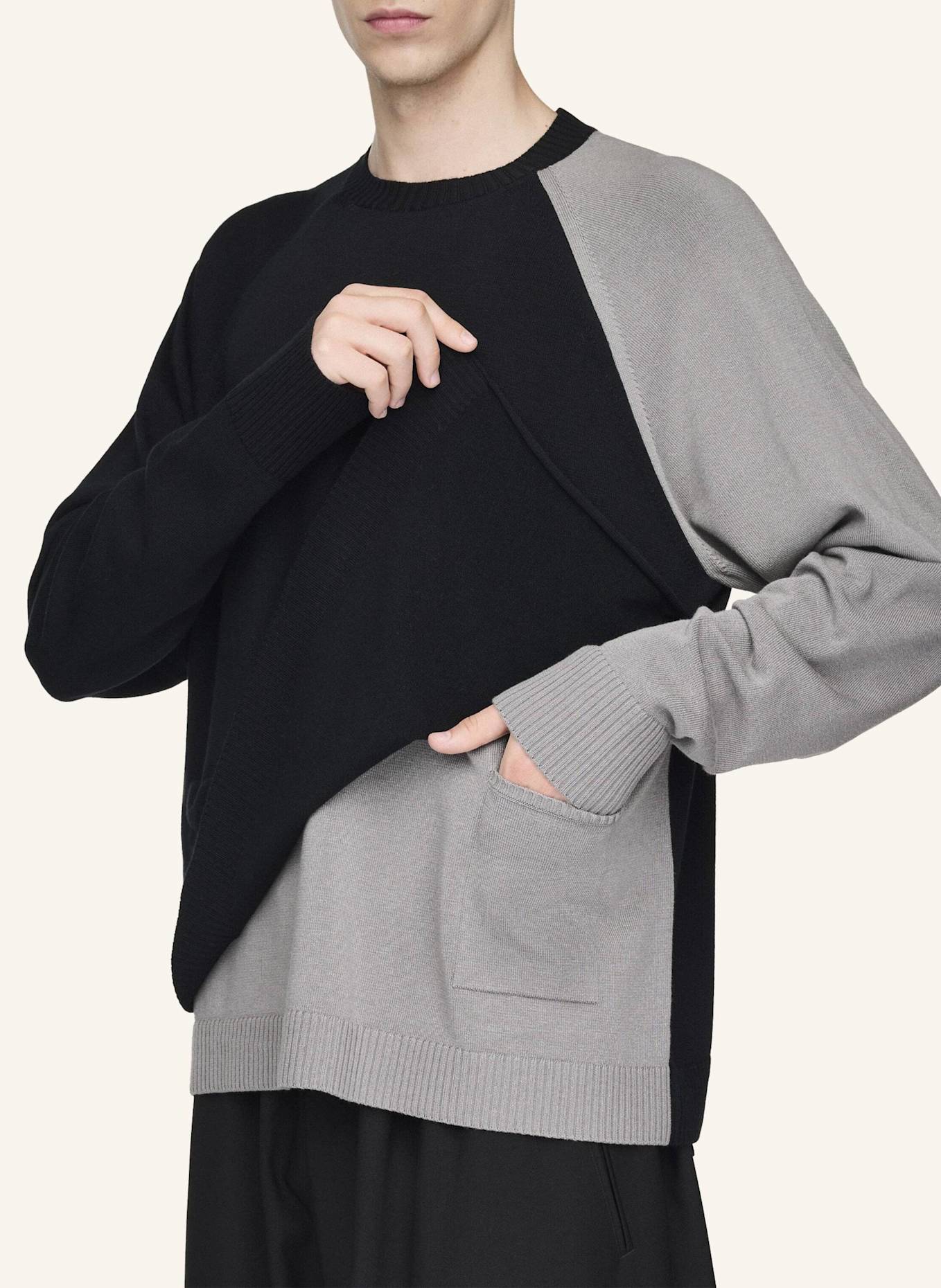 Y-3 Y-3 LOGO KNIT CREW: SCHWARZ