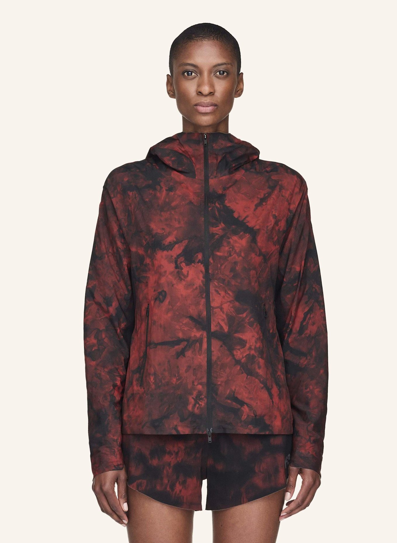 Y-3 Y-3 AOP RUNNING JACKET: ORANGE