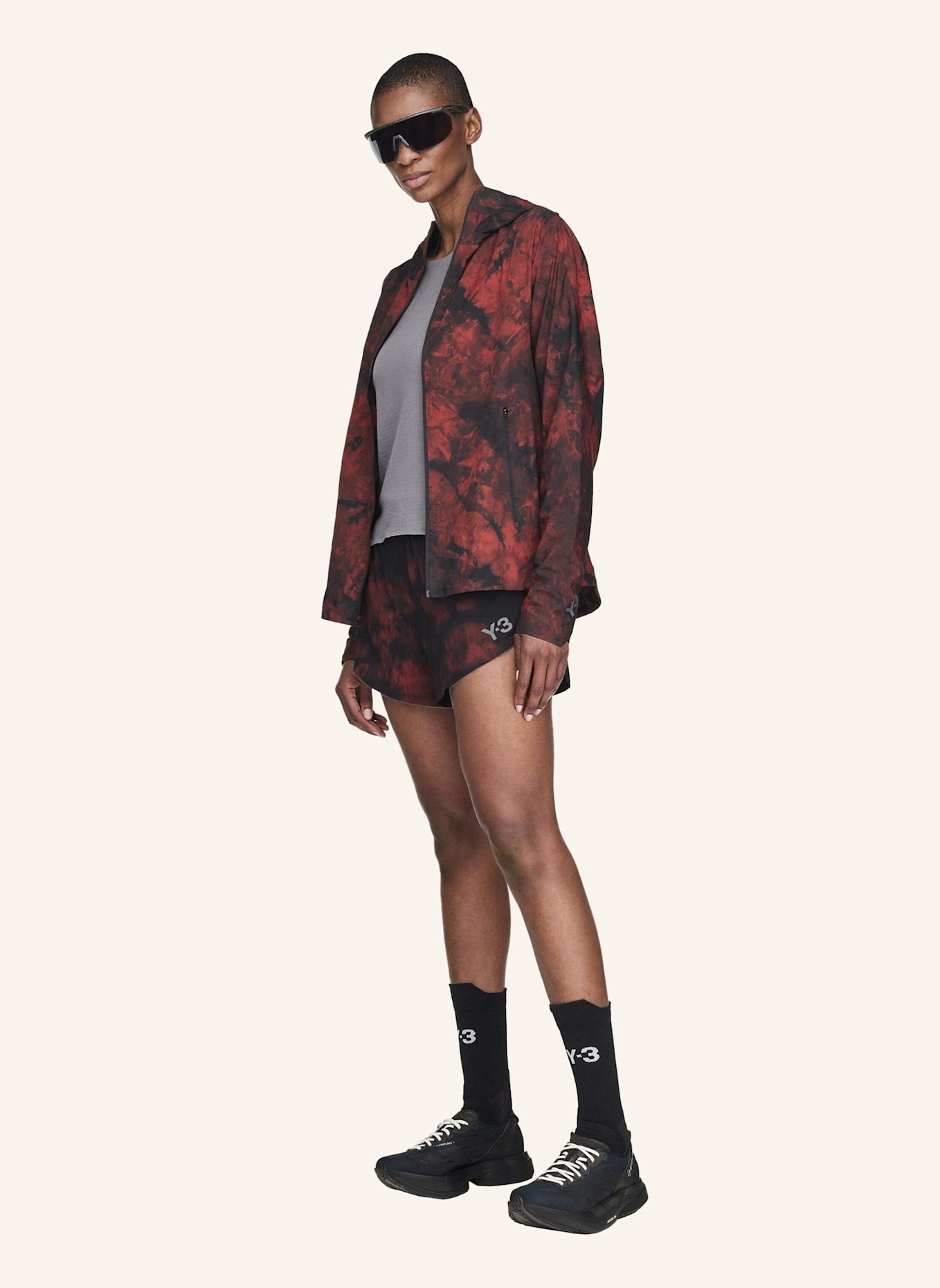 Y-3 Y-3 AOP RUNNING JACKET: ORANGE