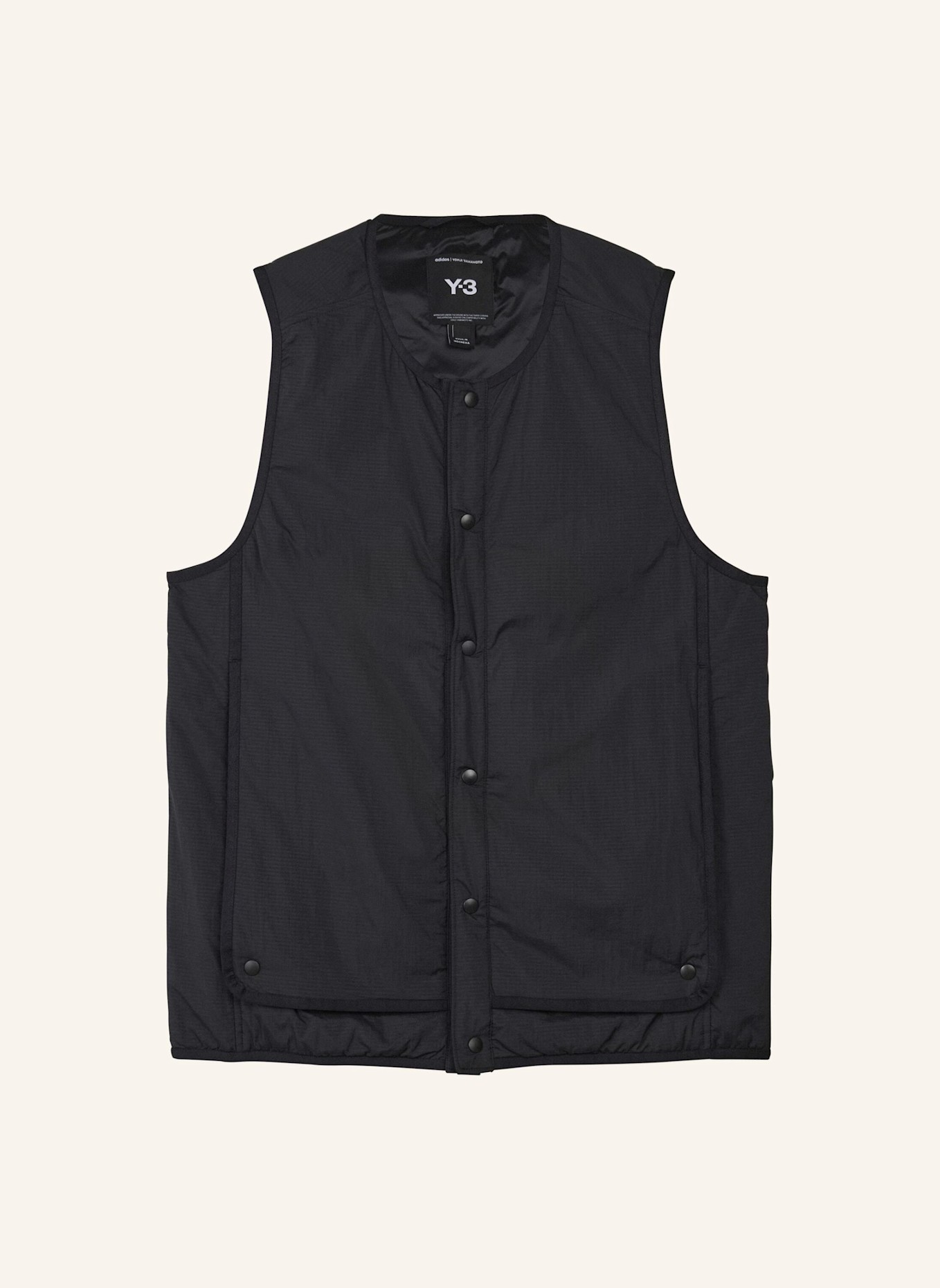 Y-3 Y-3 LINER VEST: SCHWARZ
