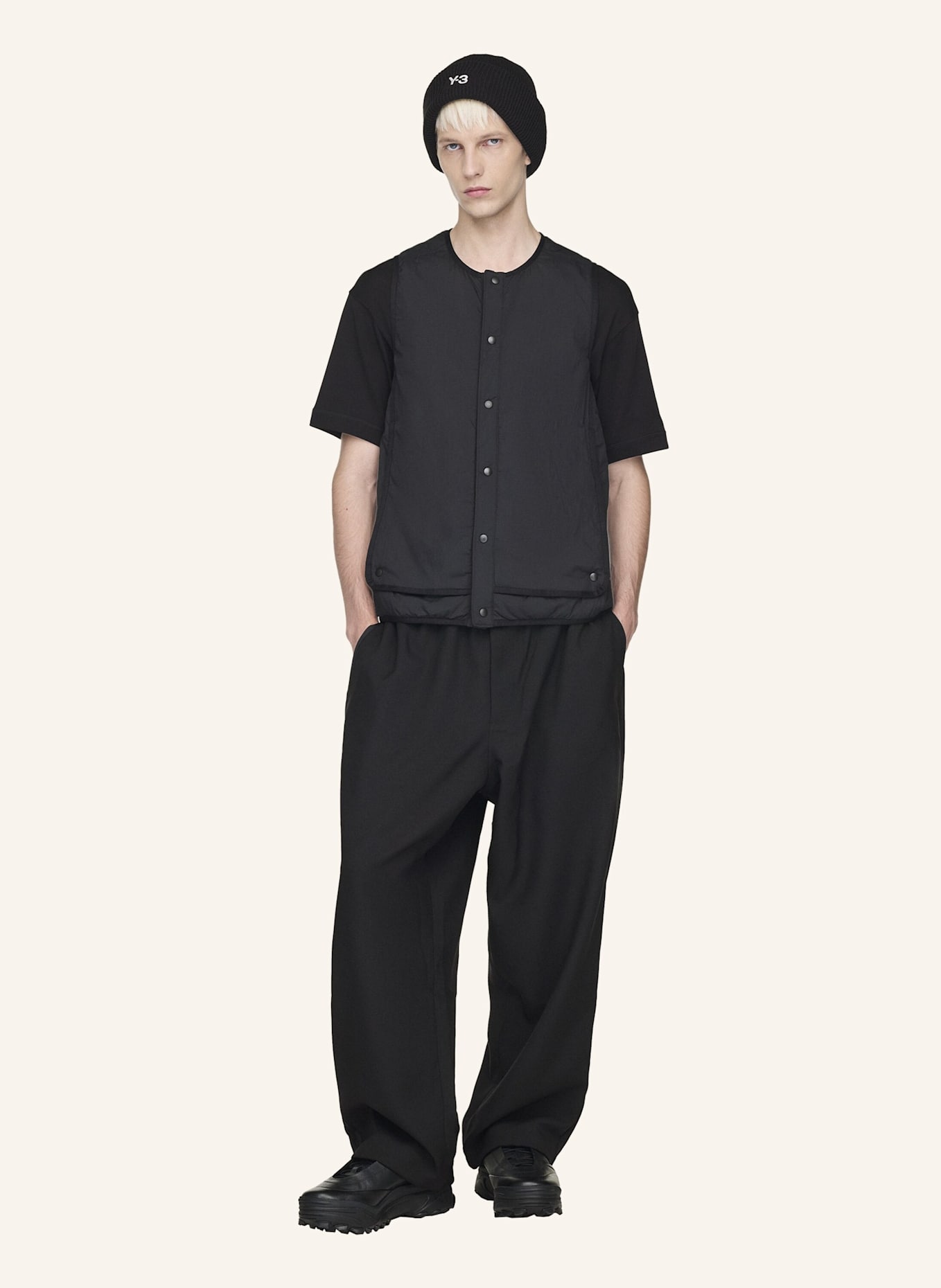 Y-3 Y-3 LINER VEST: SCHWARZ