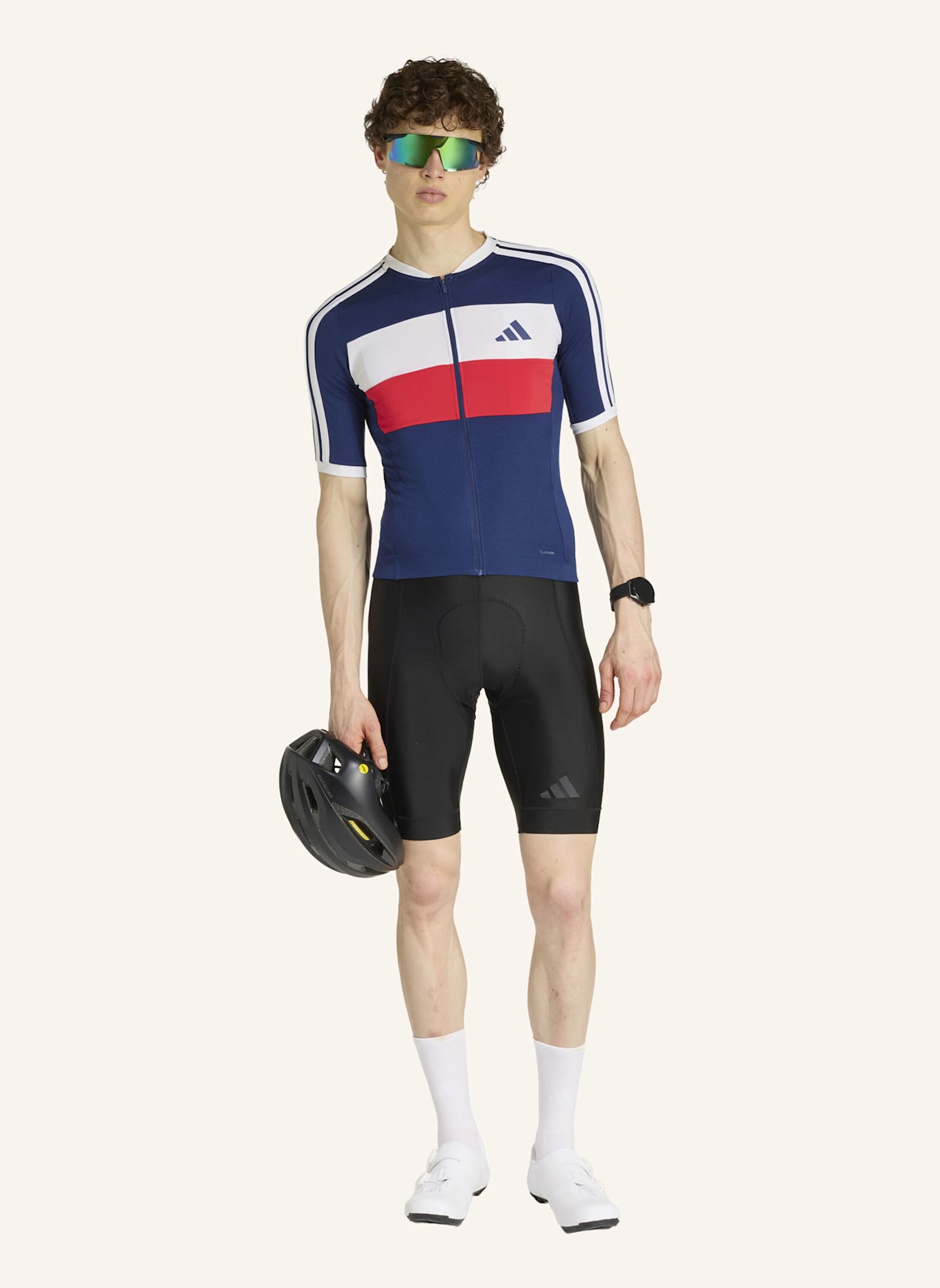 adidas TEMPO MERINO RADTRIKOT: BLAU