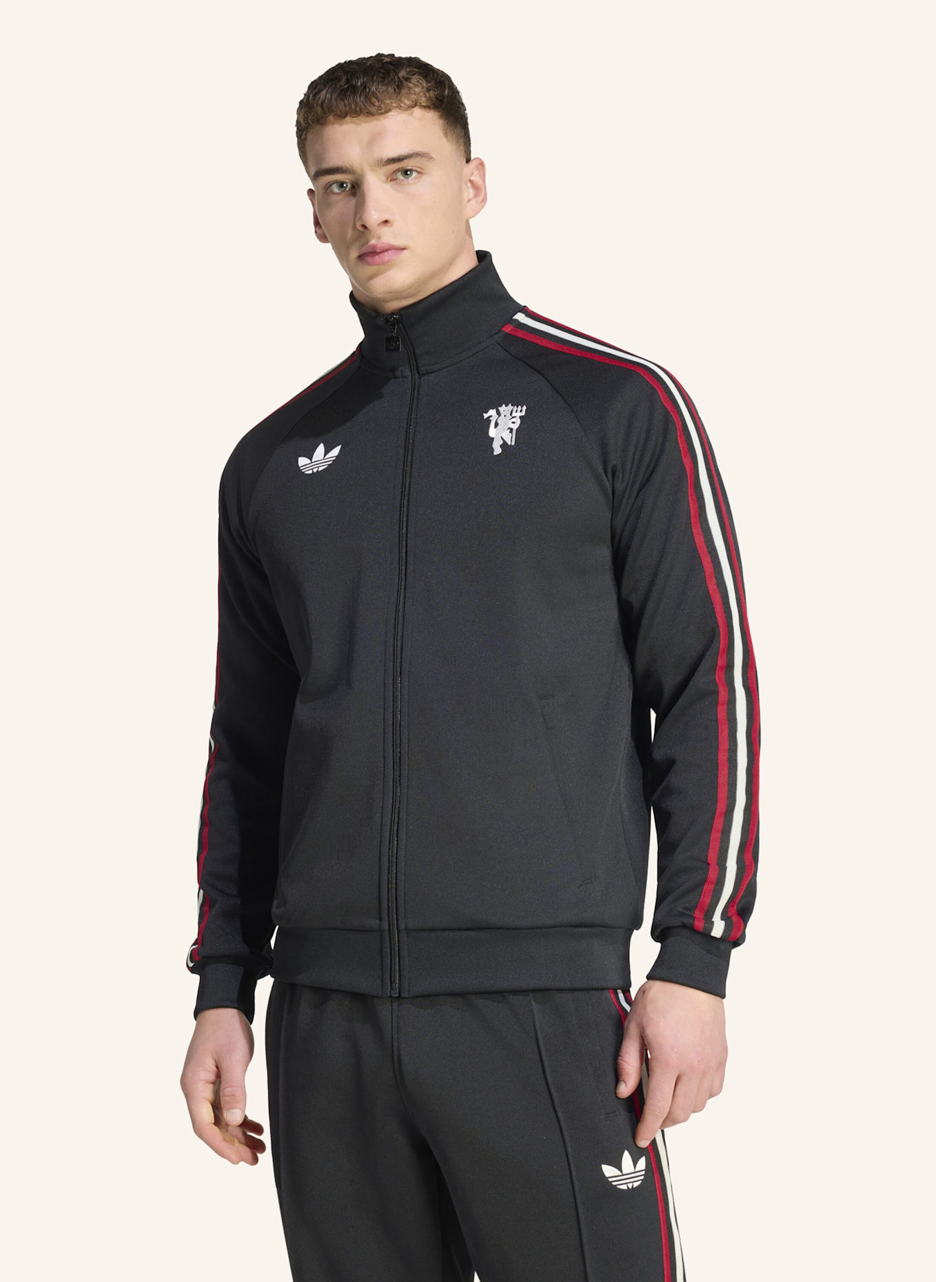 adidas MANCHESTER UNITED ORIGINALS TRAININGSJACKE: SCHWARZ