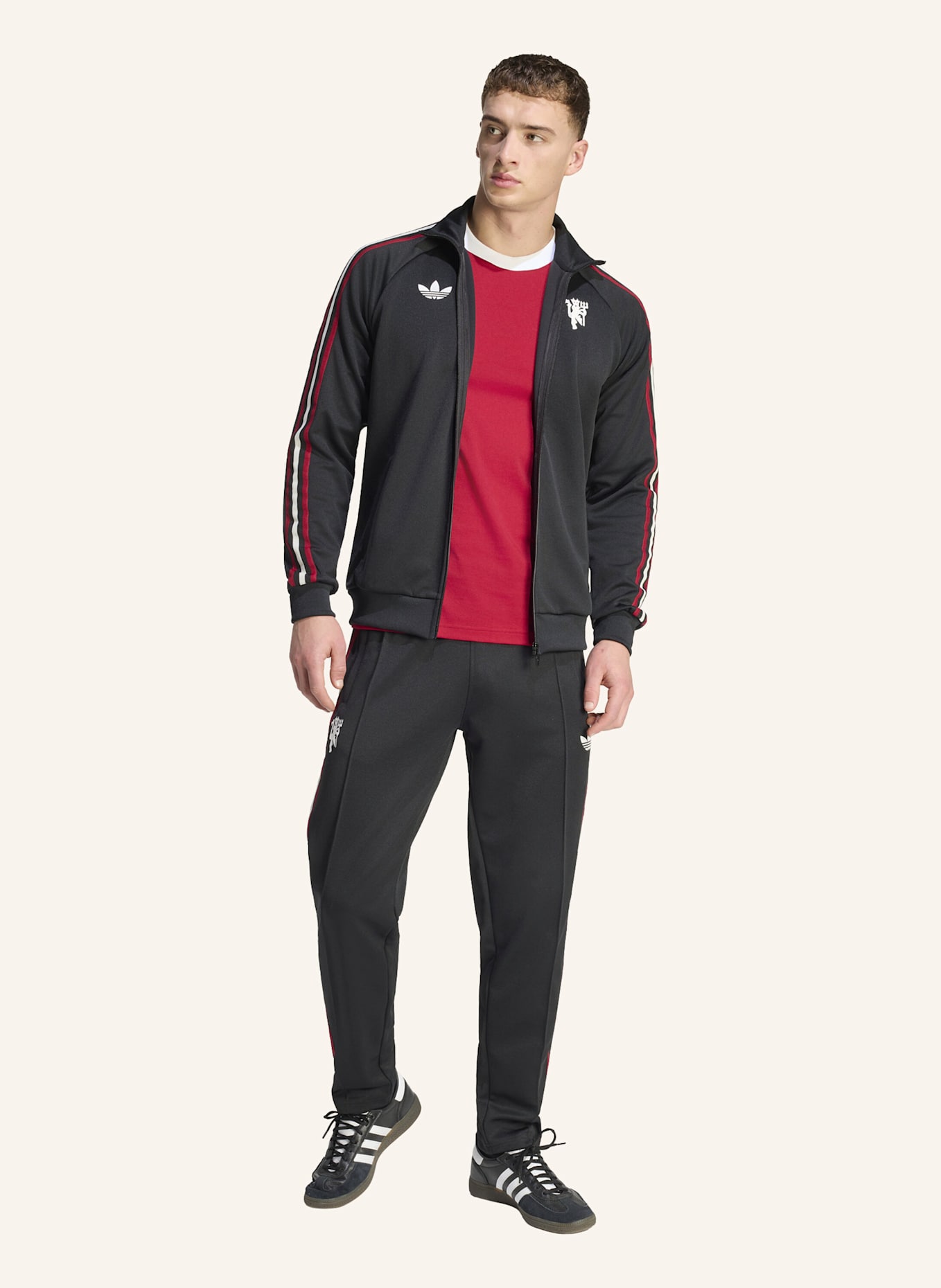 adidas MANCHESTER UNITED ORIGINALS TRAININGSJACKE: SCHWARZ