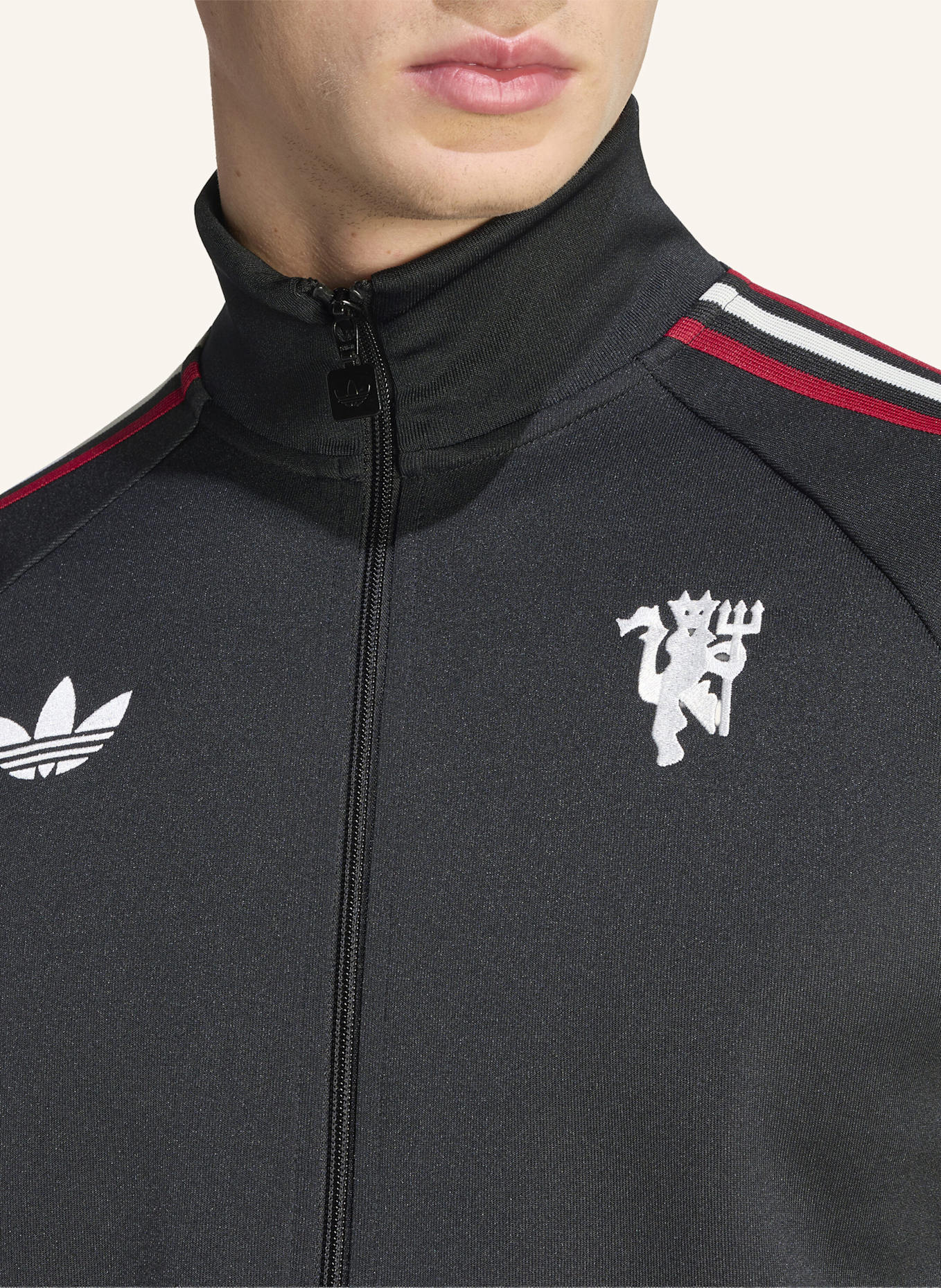 adidas MANCHESTER UNITED ORIGINALS TRAININGSJACKE: SCHWARZ