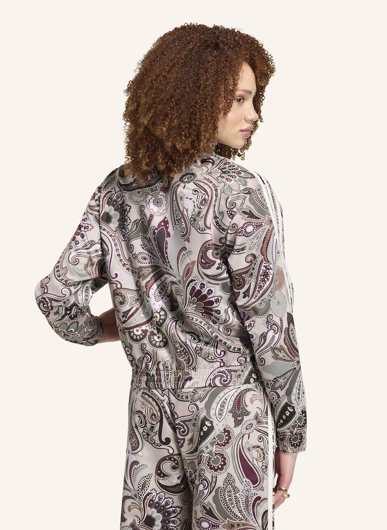 adidas Originals ADIDAS LIBERTY LONDON FIREBIRD SATIN ORIGINALS JACKE: BEIGE