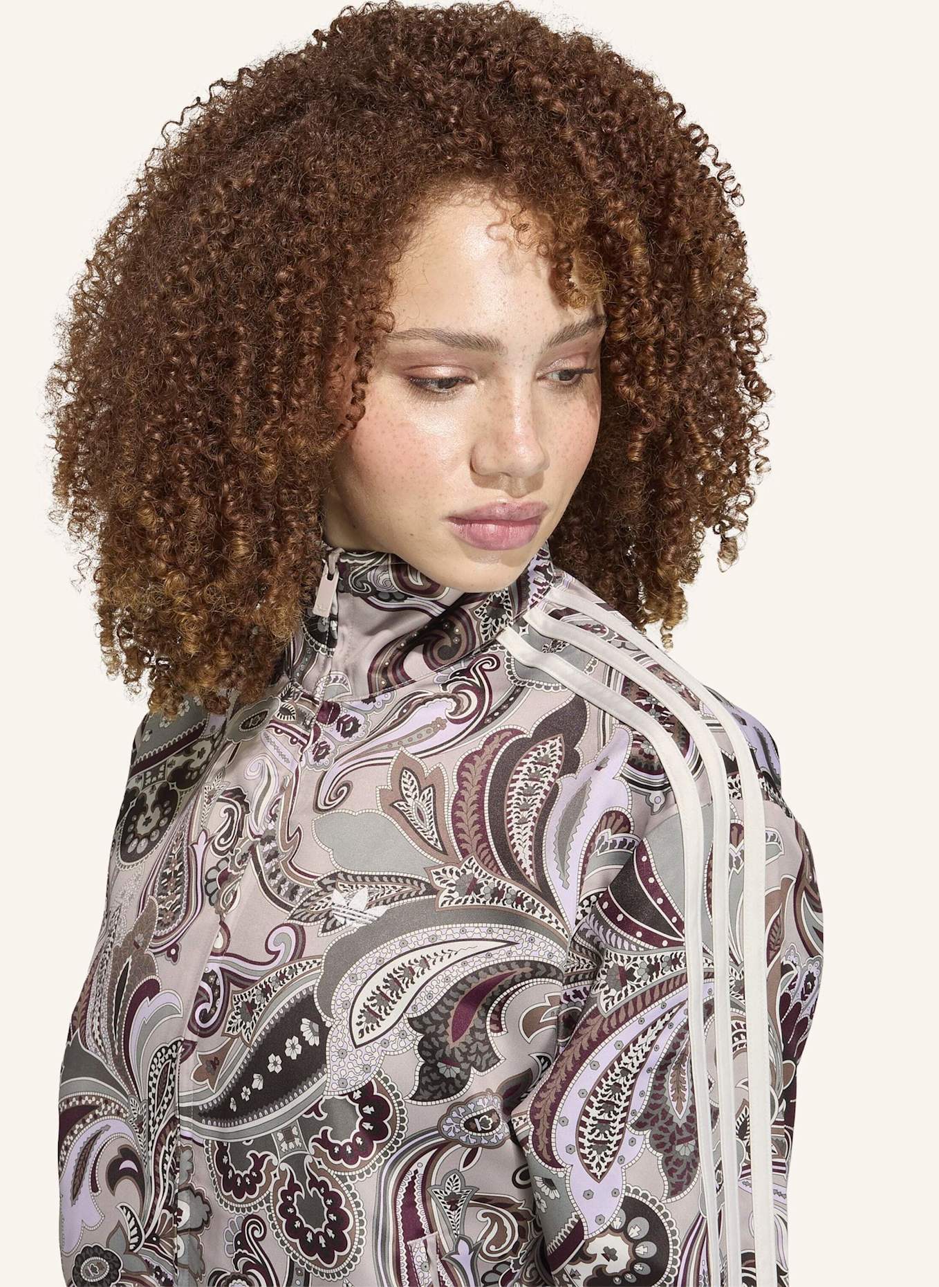 adidas Originals ADIDAS LIBERTY LONDON FIREBIRD SATIN ORIGINALS JACKE: BEIGE