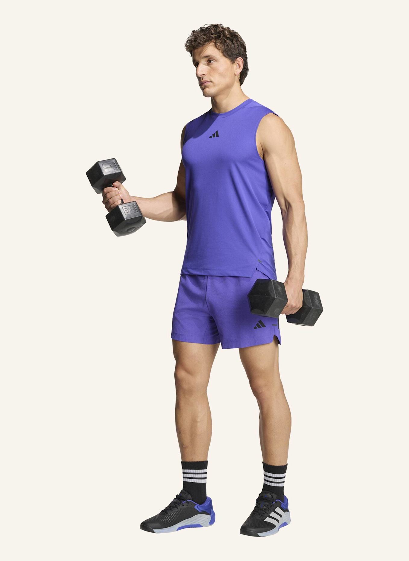 adidas D4T PRIMELIFT 3-STREIFEN SHORTS: LILA