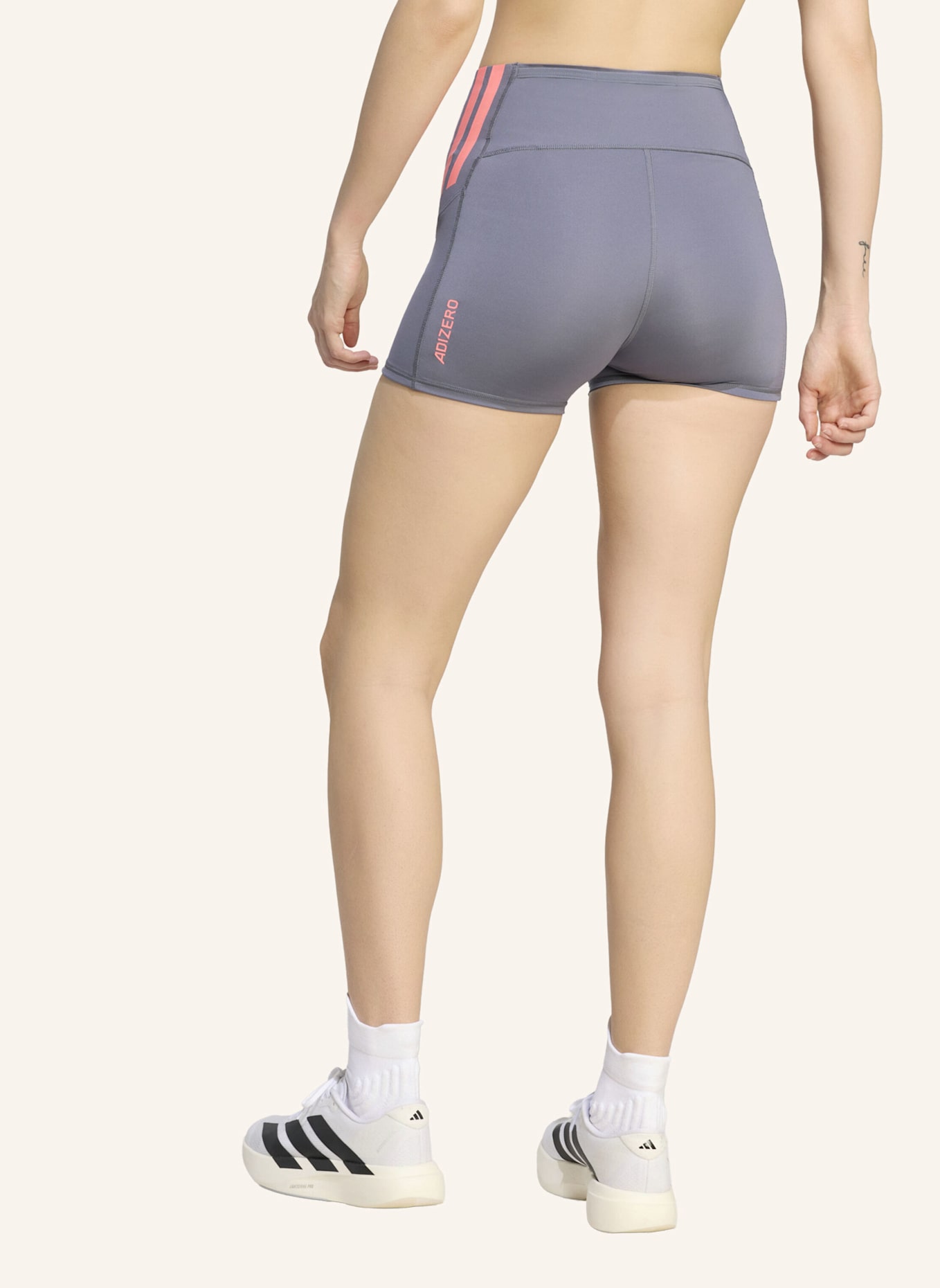 adidas ADIZERO SHORT LEGGINGS: GRAU