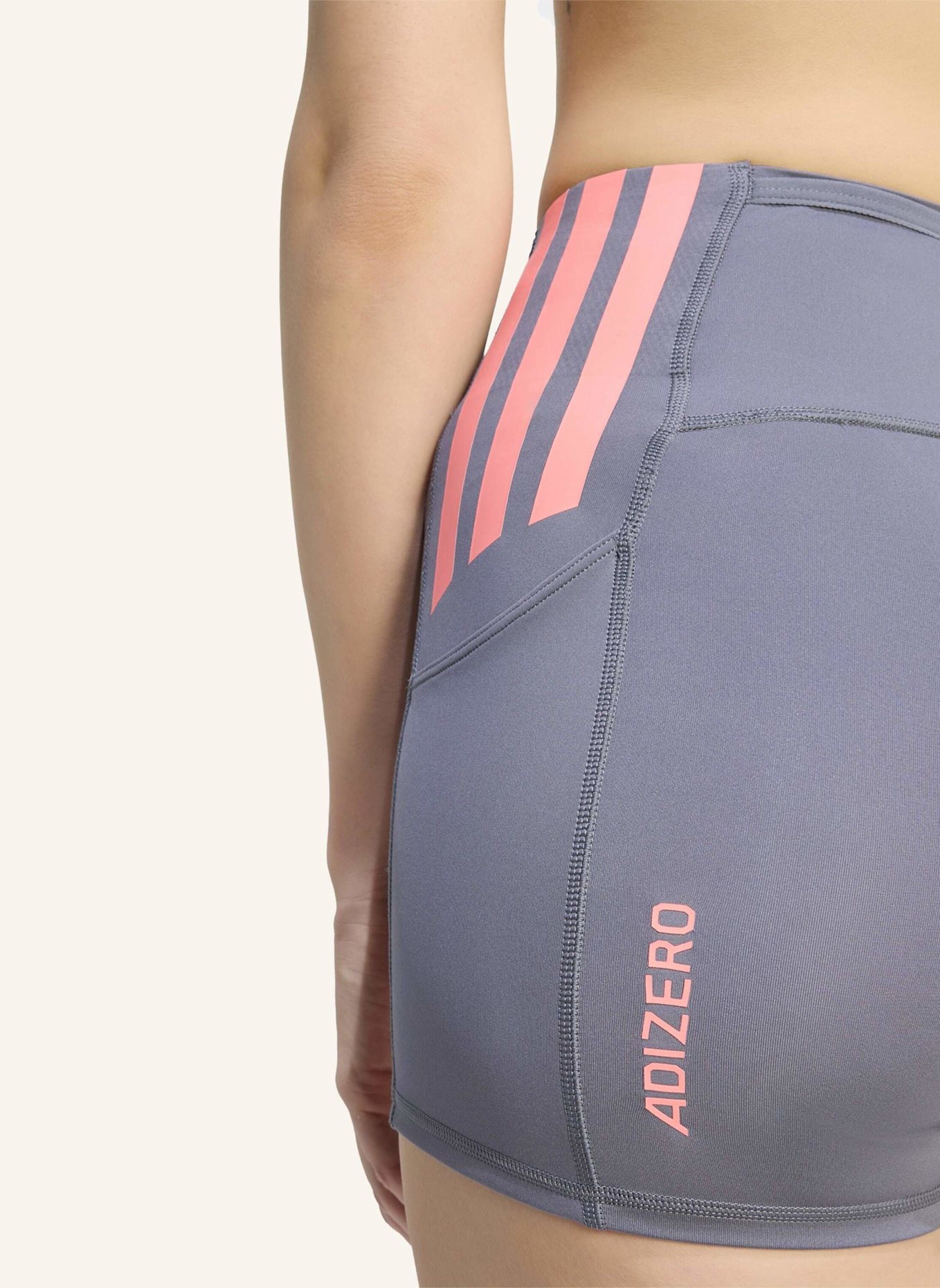 adidas ADIZERO SHORT LEGGINGS: GRAU