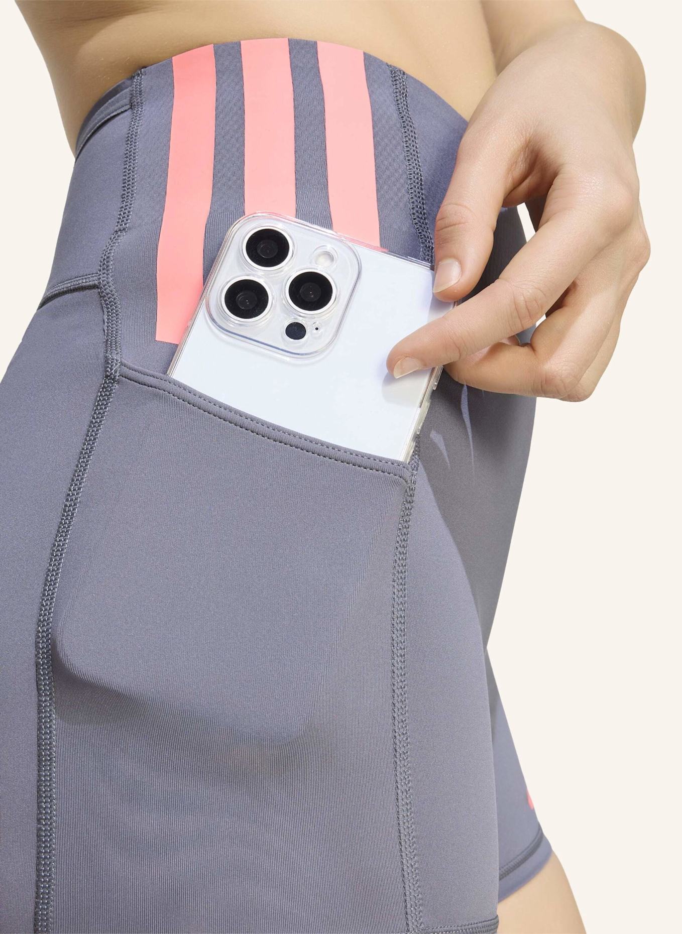 adidas ADIZERO SHORT LEGGINGS: GRAU