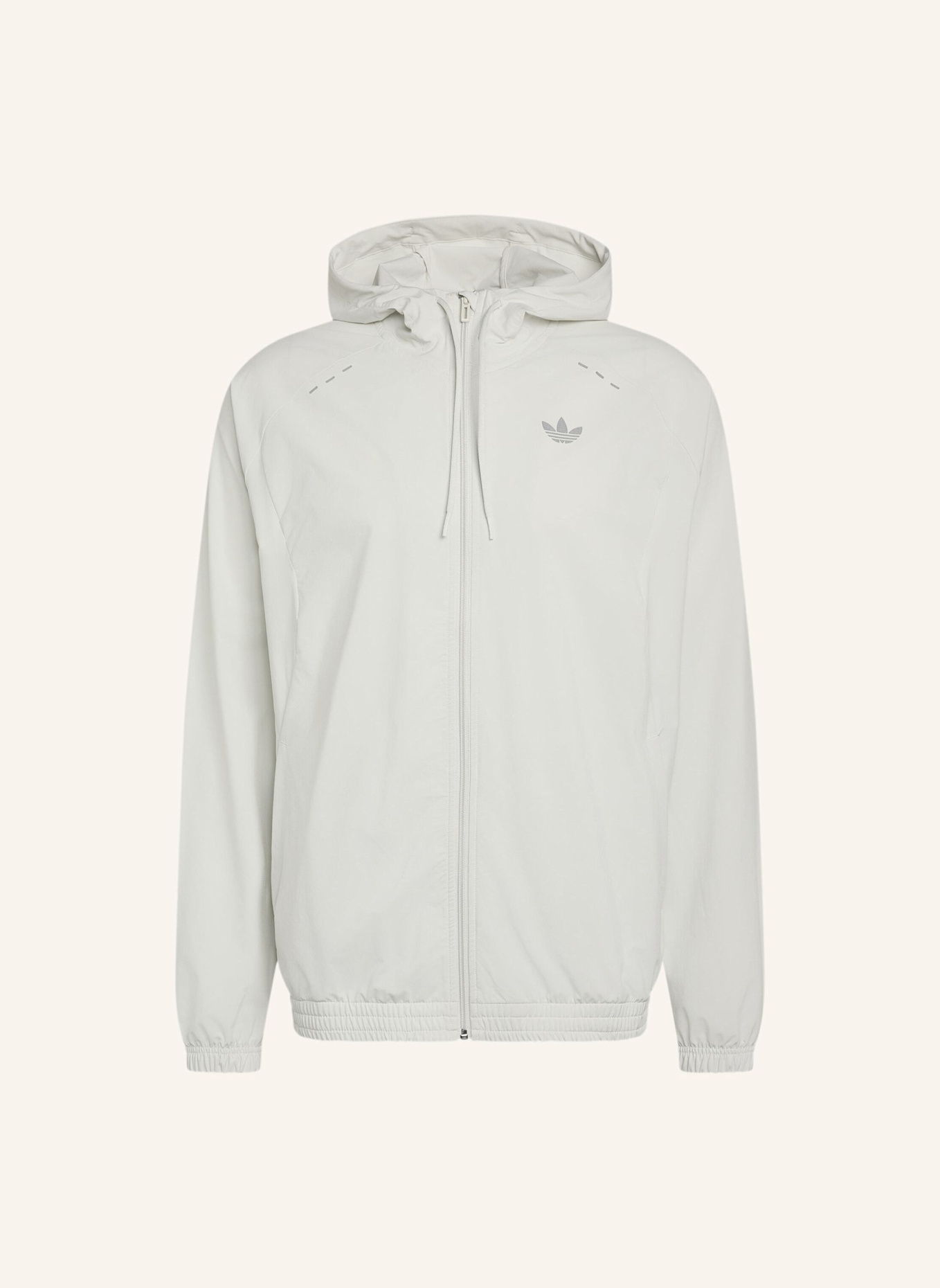 adidas Originals TECH TREFOIL ESSENTIALS ORIGINALS JACKE, KAPUZE, DURCHGEHENDER REISSVERSCHLUSS: GRAU