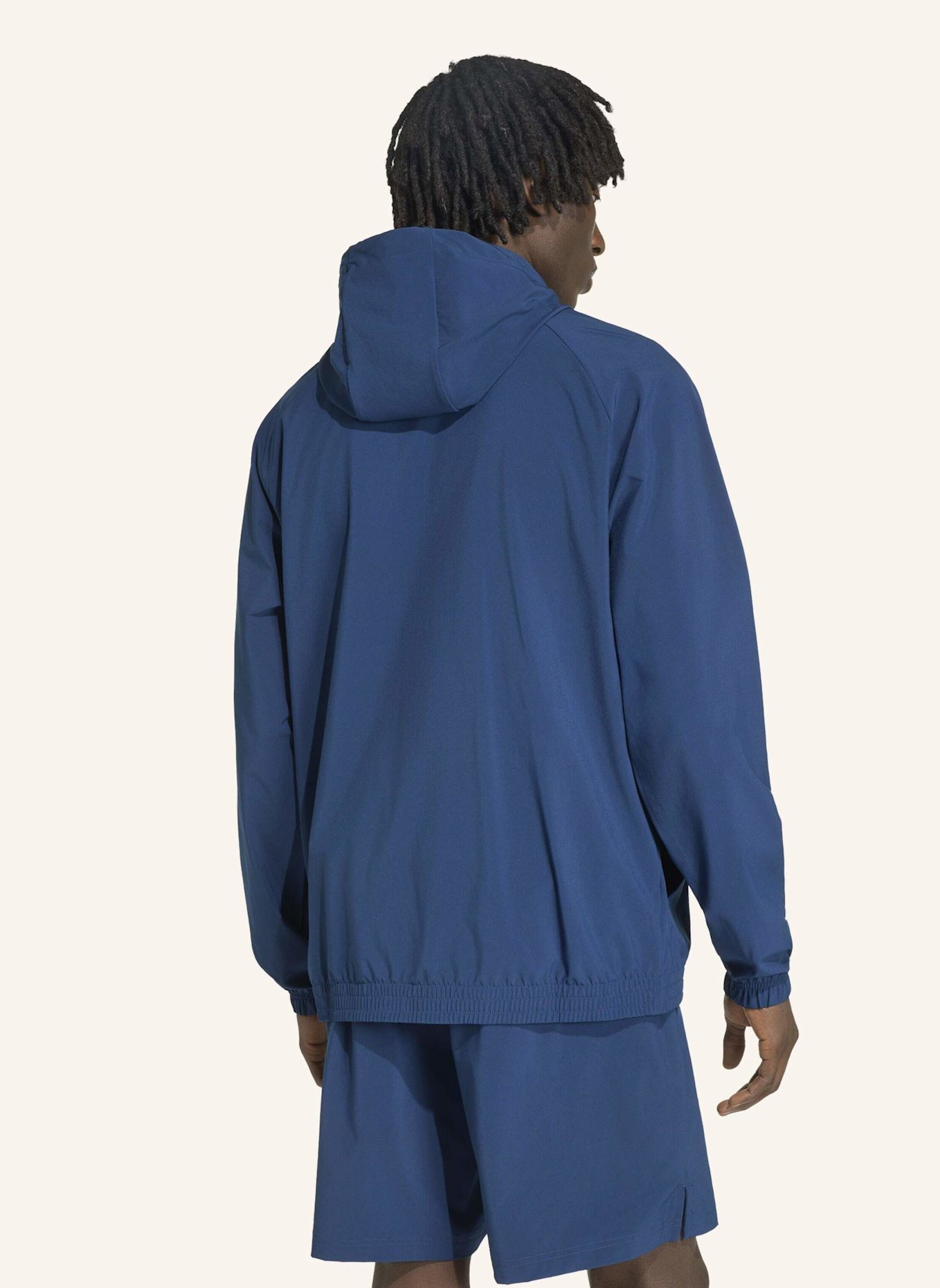 adidas Originals TECH TREFOIL ESSENTIALS ORIGINALS JACKE, KAPUZE, DURCHGEHENDER REISSVERSCHLUSS: BLAU