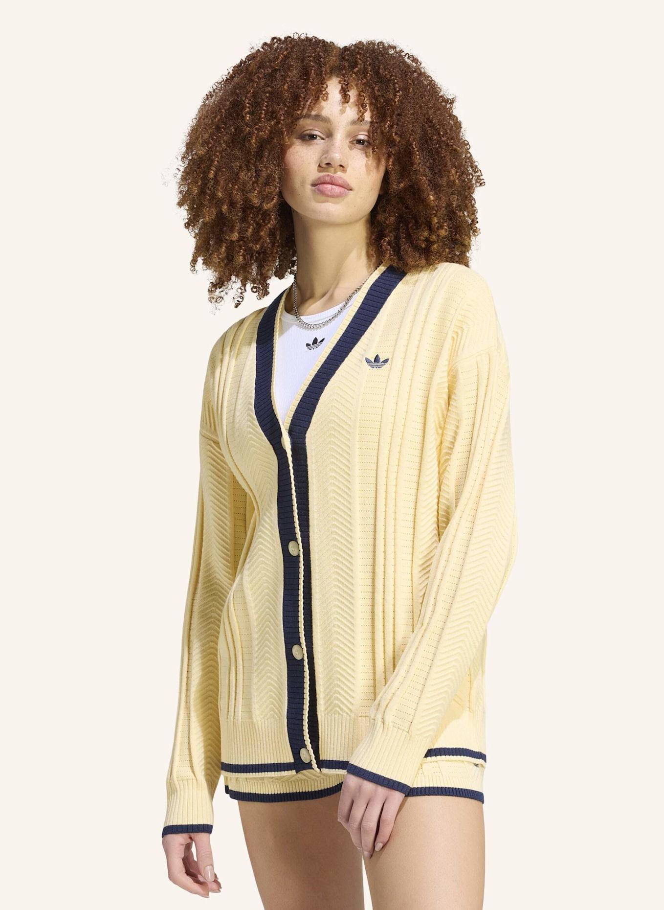 adidas Originals ZOPFMUSTER-STRICKJACKE: CREME