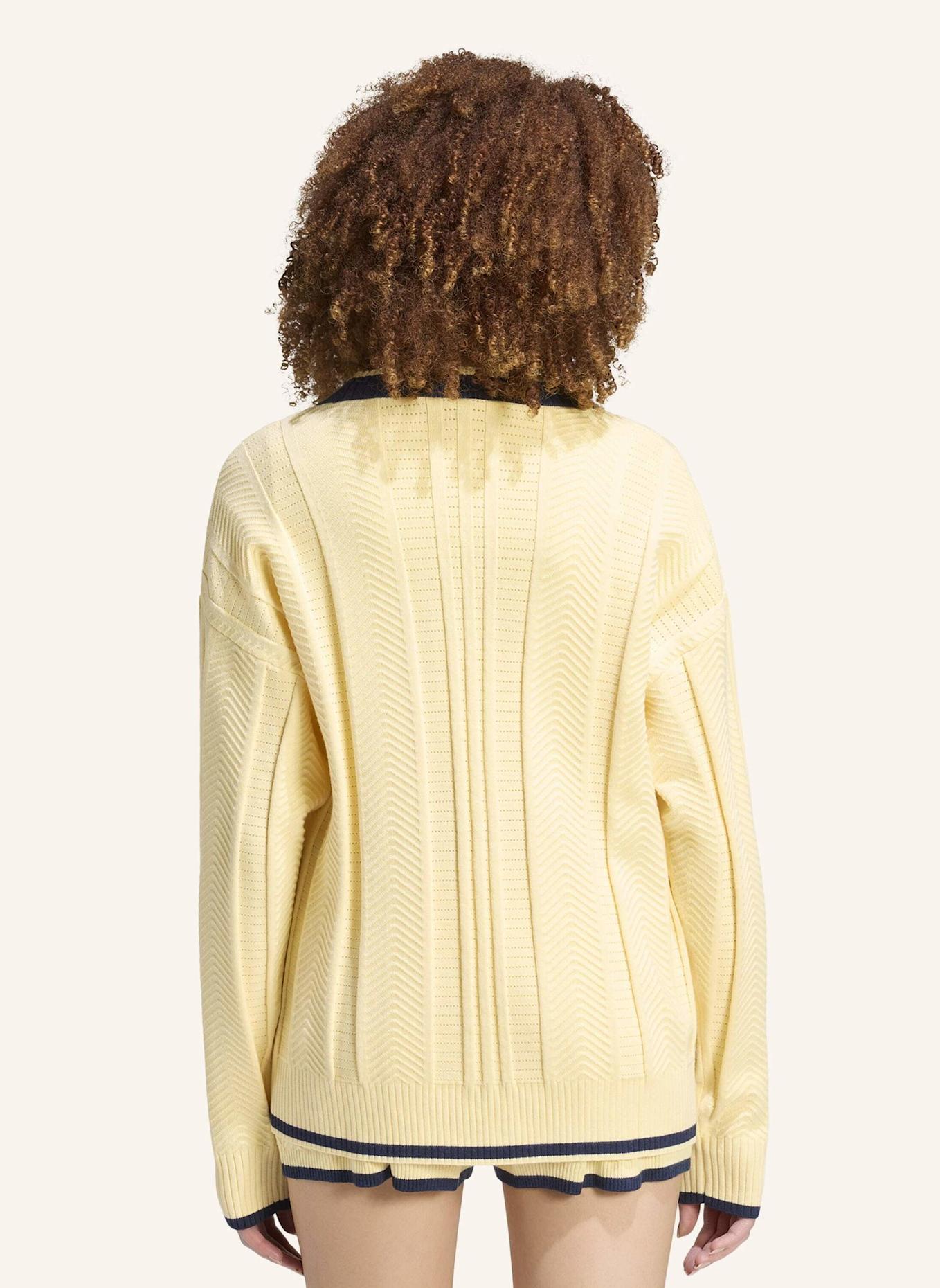 adidas Originals ZOPFMUSTER-STRICKJACKE: CREME