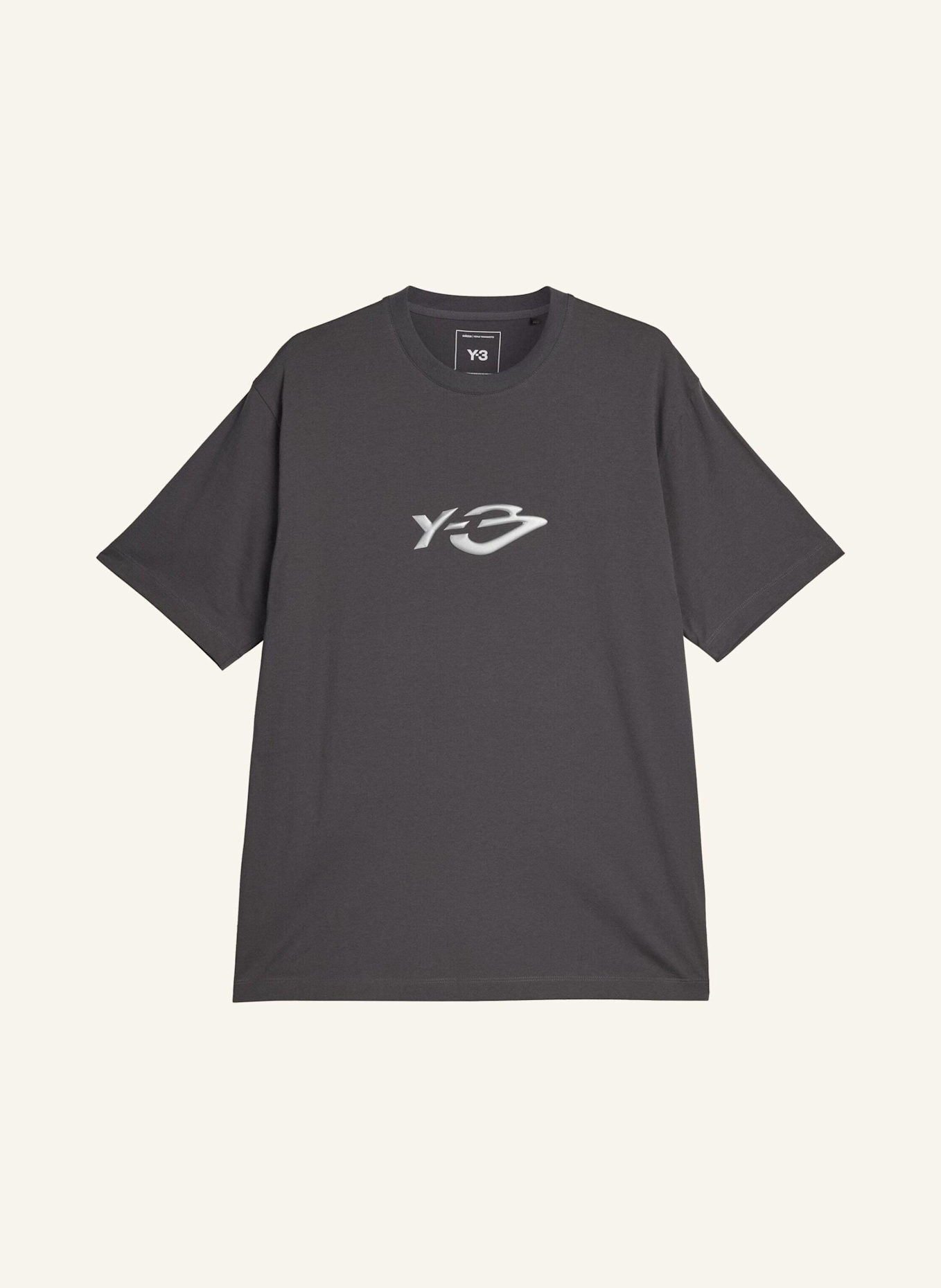 Y-3 Y-3 LIQUID LOGO T-SHIRT: GRAU