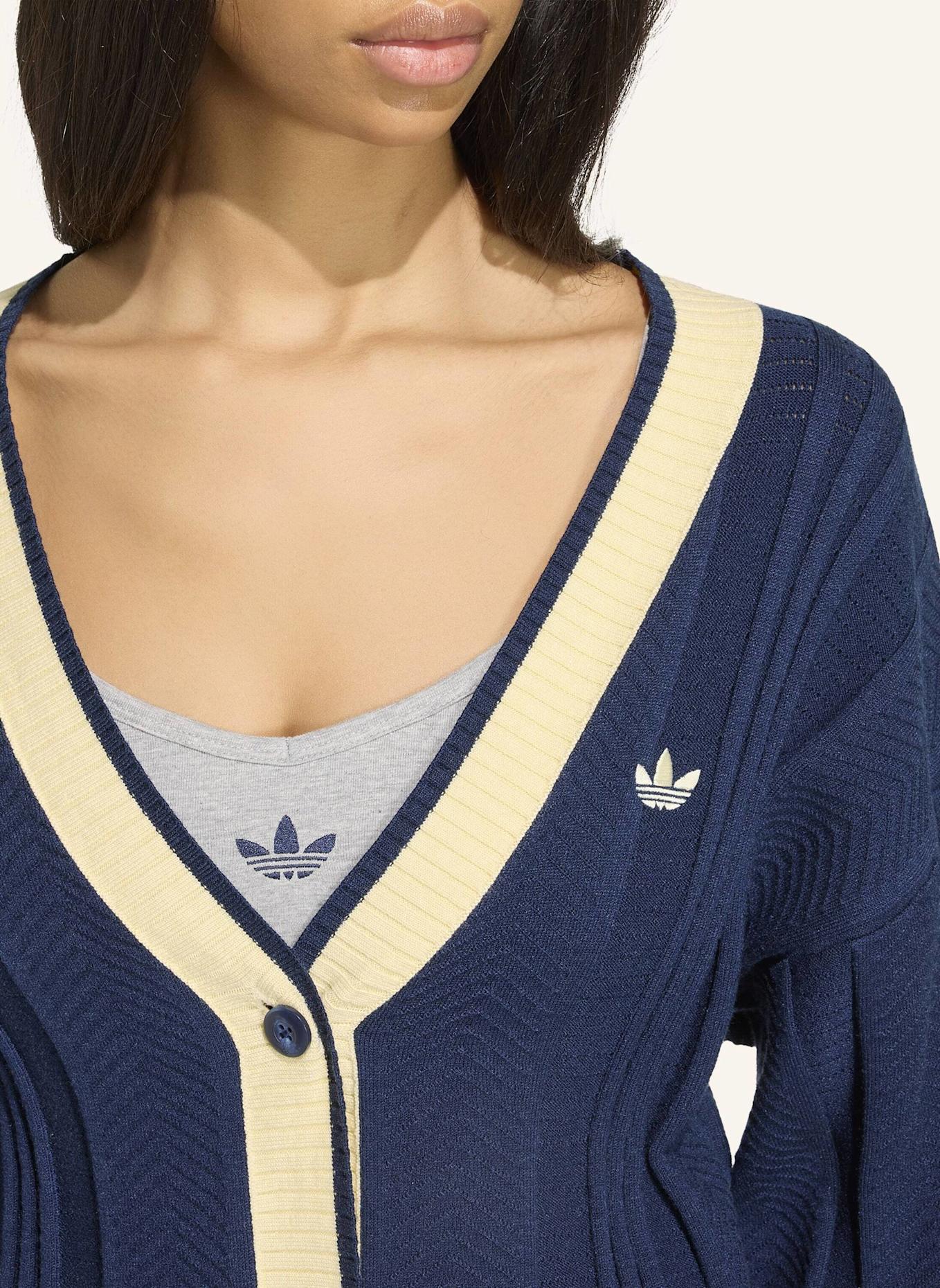 adidas Originals ZOPFMUSTER-STRICKJACKE: BLAU