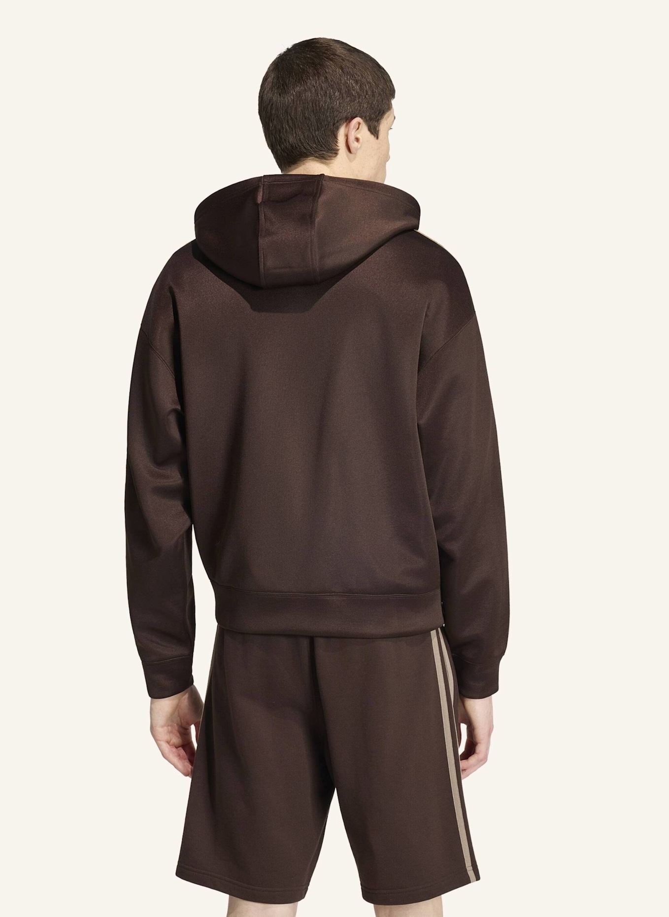 adidas Originals ADIDAS ADICOLOR SPACER OVERSIZED KAPUZENJACKE: BRAUN