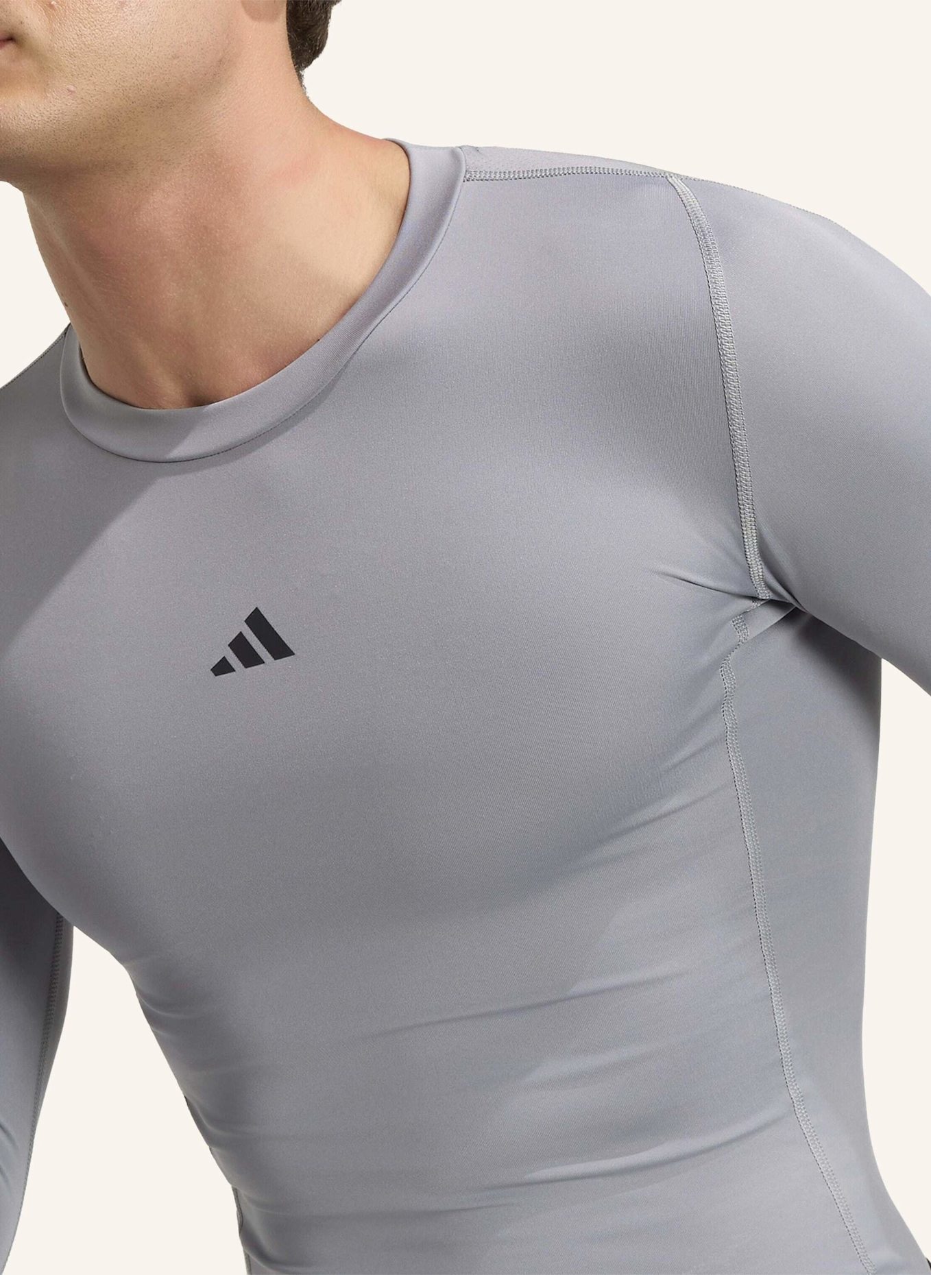 adidas Longsleeve TECHFIT COMPRESSION TRAINING: GRAU