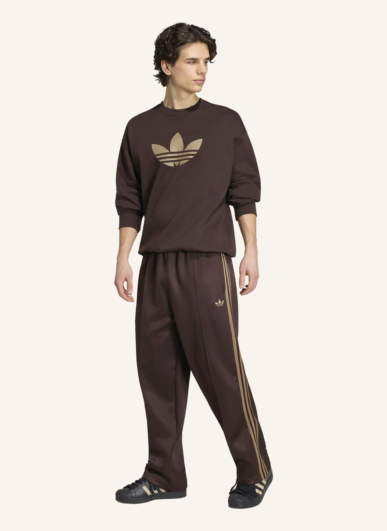 adidas Originals ADIDAS ADICOLOR BAGGY-TRAININGSHOSE, SPACER-MATERIAL: BRAUN