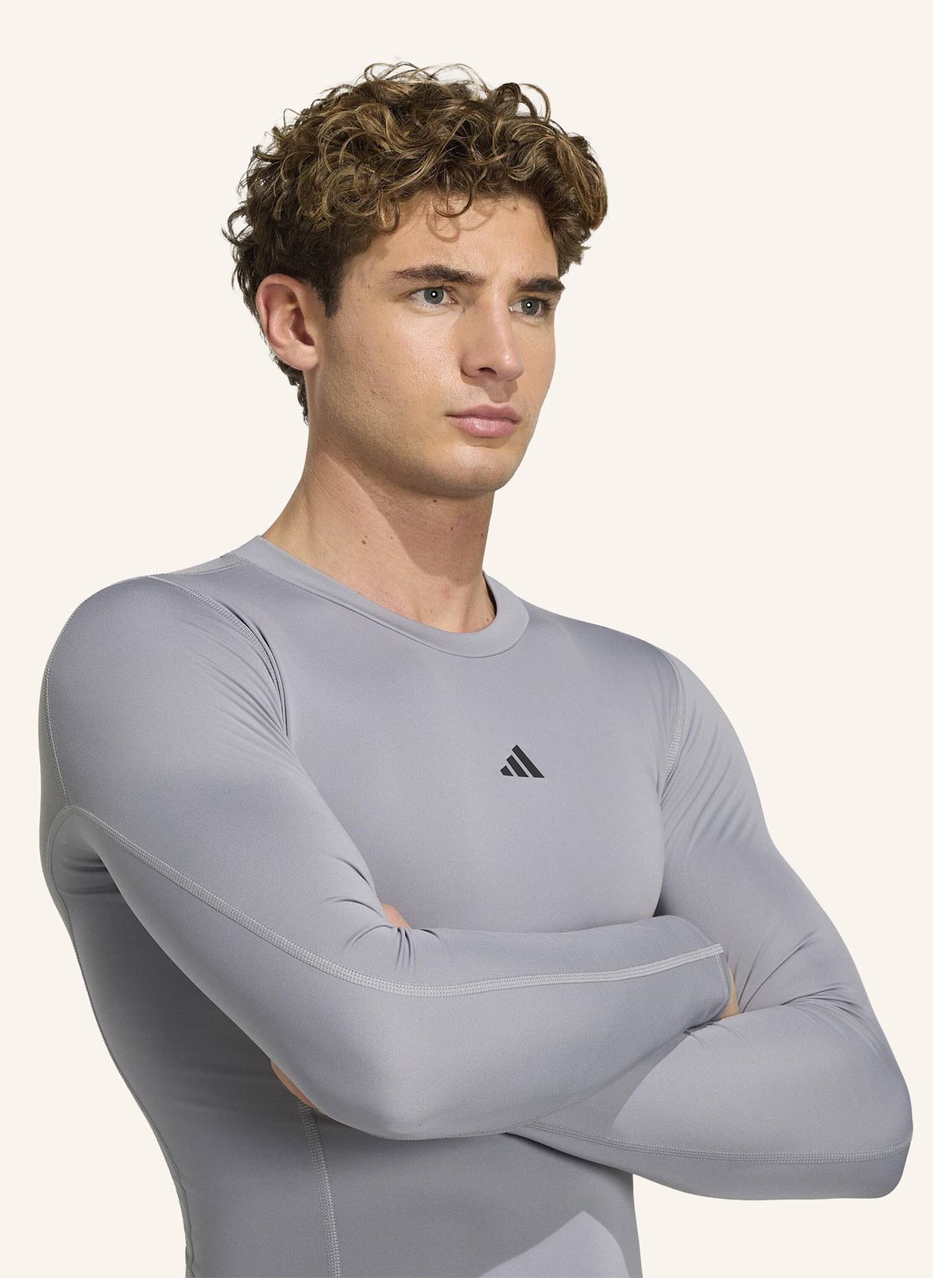 adidas Longsleeve TECHFIT COMPRESSION TRAINING: GRAU