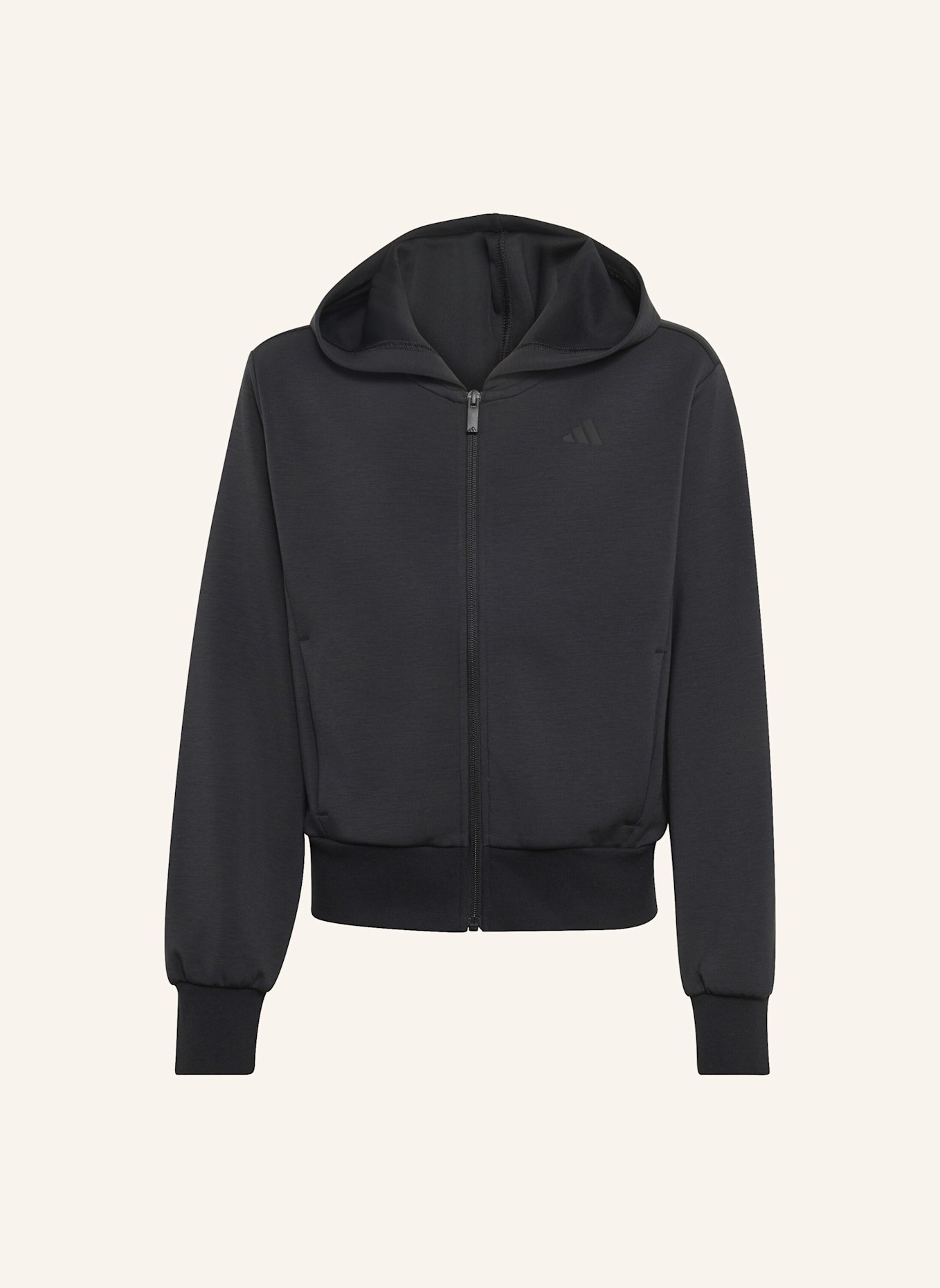 adidas ADIDAS KAPUZENJACKE, DURCHGEHENDER REISSVERSCHLUSS: SCHWARZ