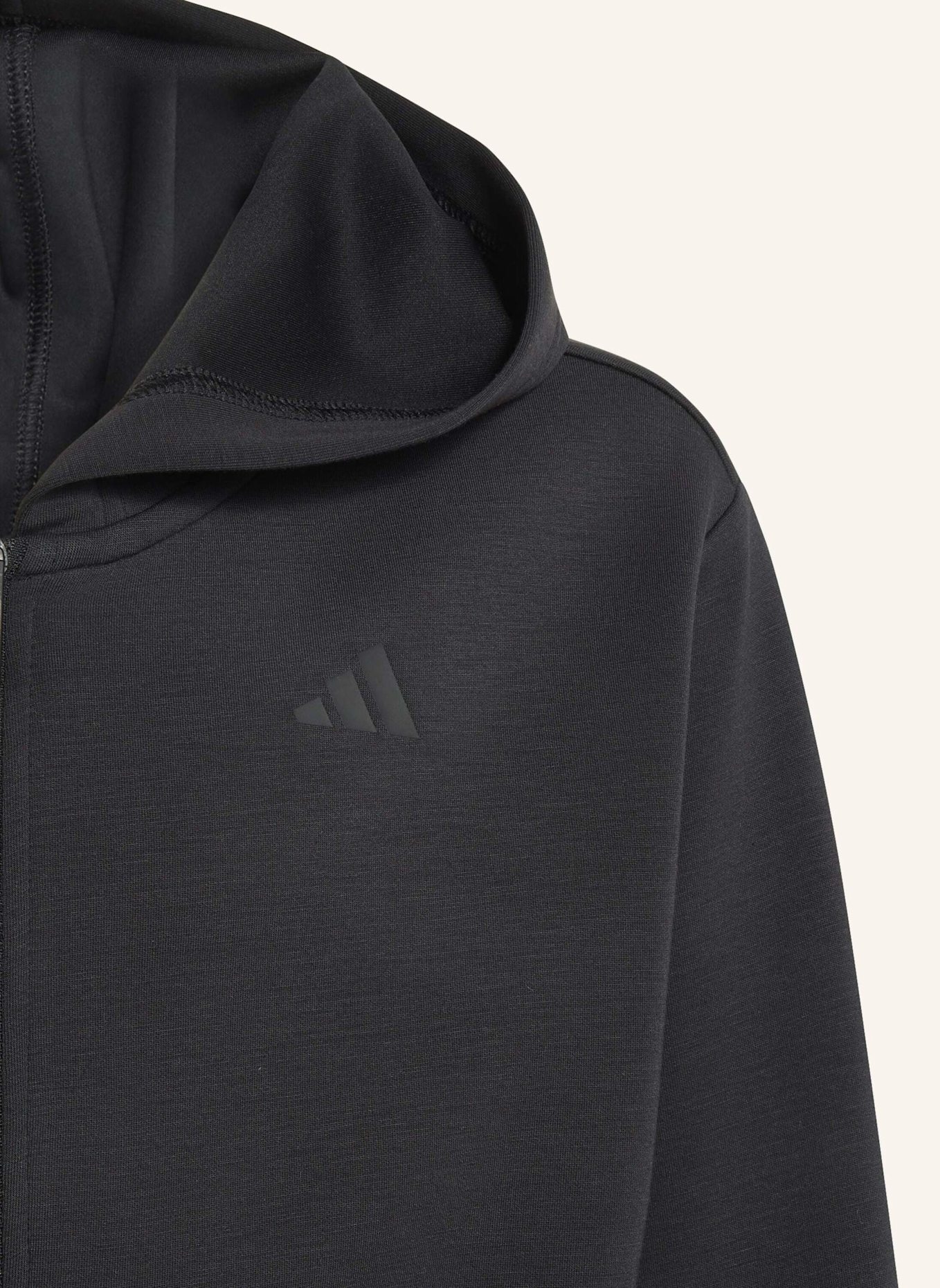 adidas ADIDAS KAPUZENJACKE, DURCHGEHENDER REISSVERSCHLUSS: SCHWARZ