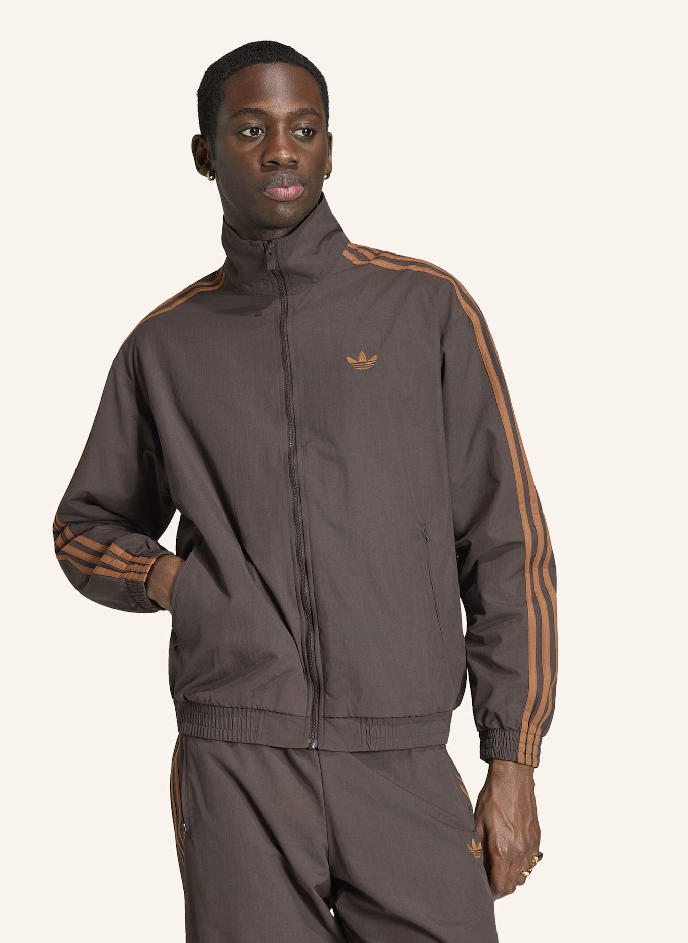 adidas Originals FIREBIRD WOVEN TRACK TOP: BRAUN