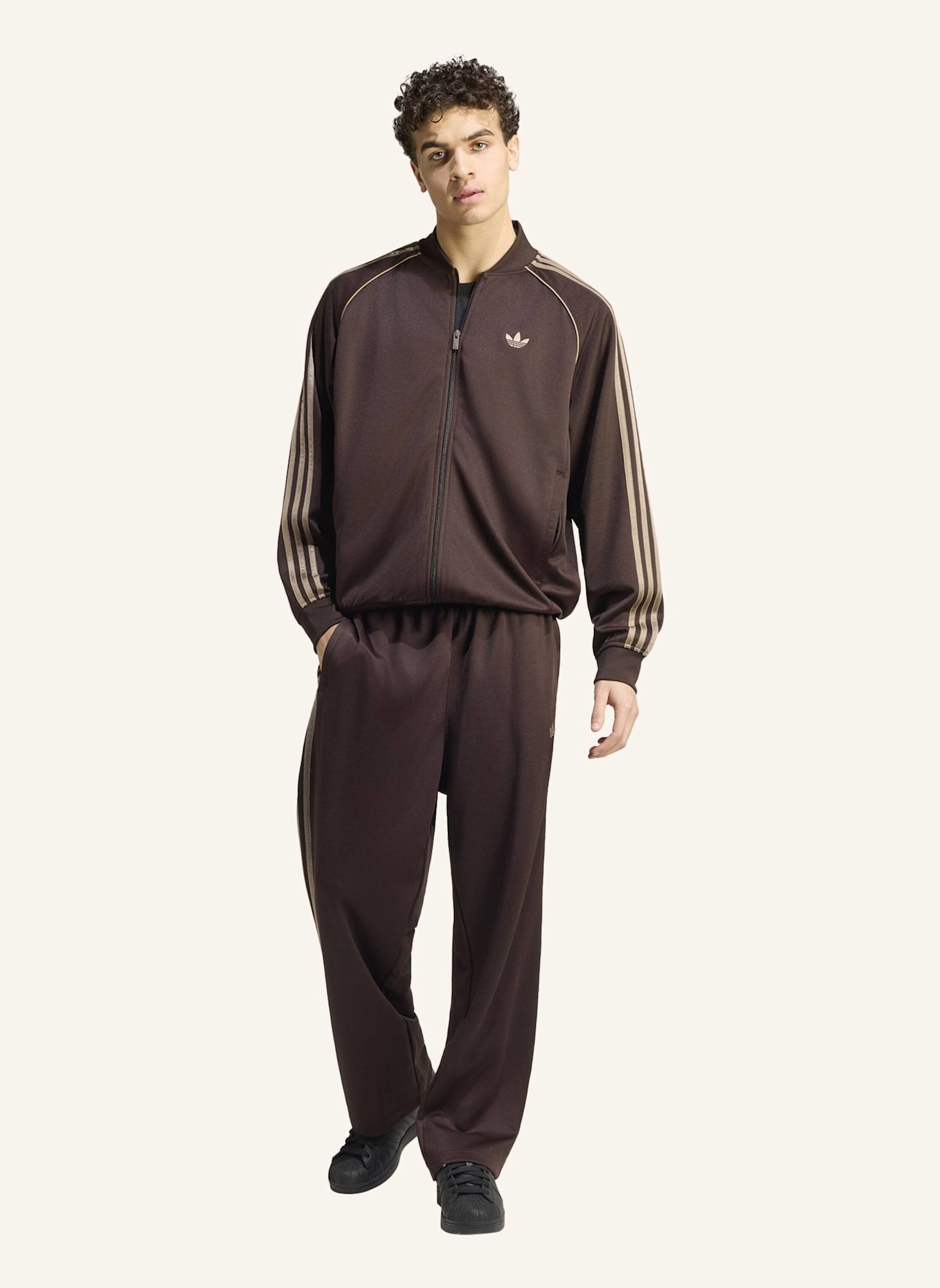 adidas Originals SST ADICOLOR CLASSICS LOOSE TRACK TOP: BRAUN