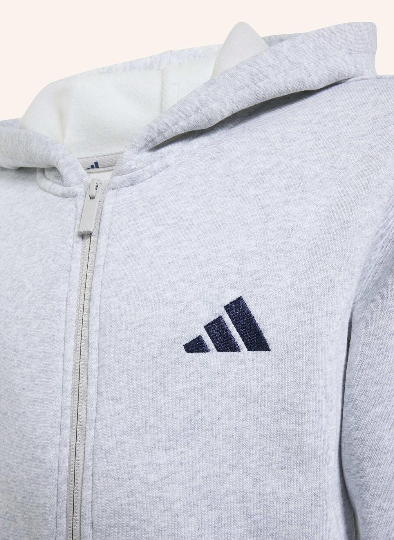 adidas Sweatjacke ESSENTIALS FULL ZIP: GRAU/ BLAU