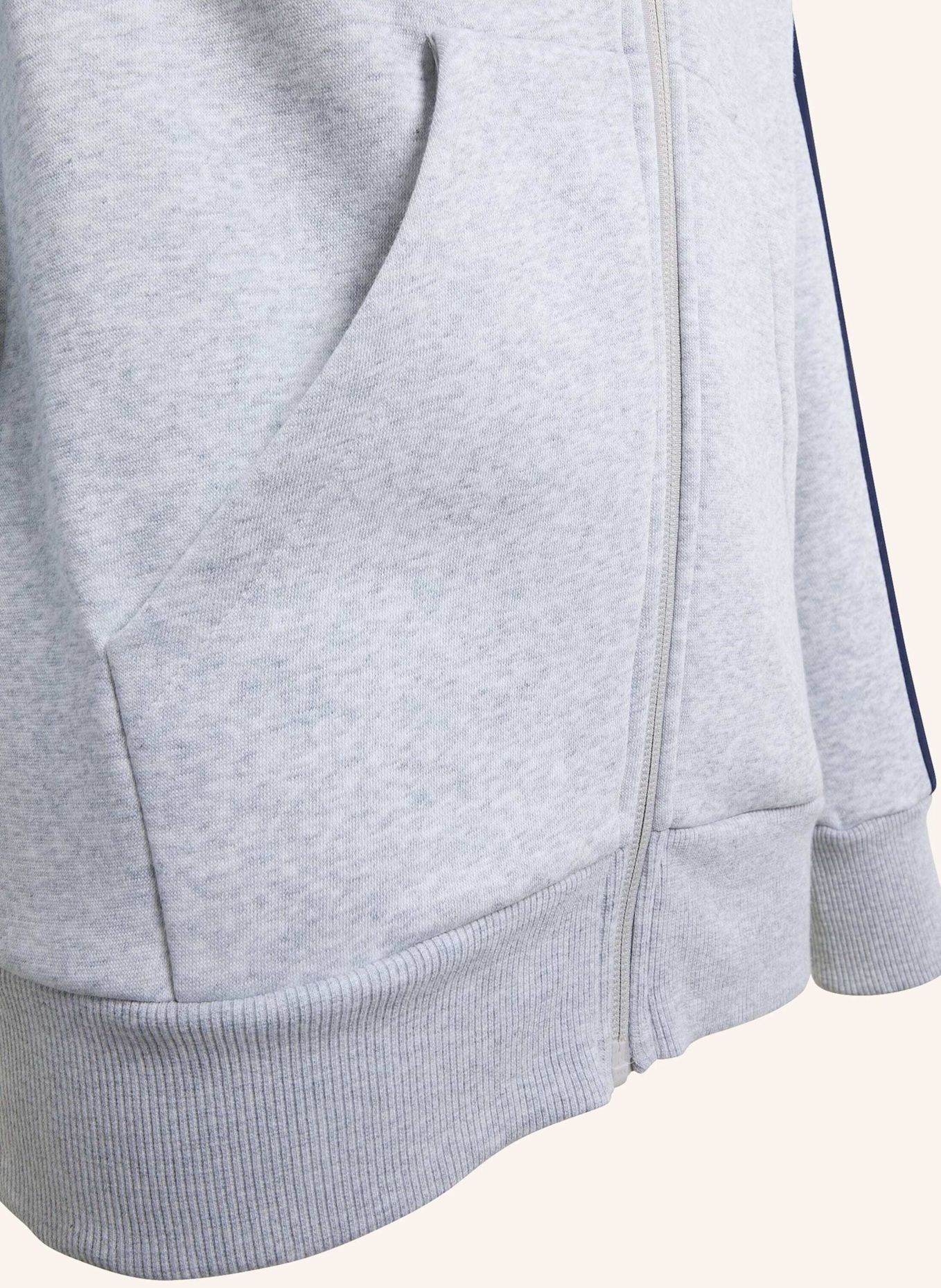 adidas Sweatjacke ESSENTIALS FULL ZIP: GRAU/ BLAU