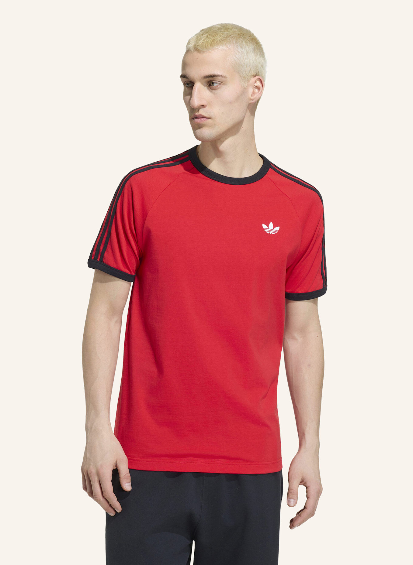 adidas Originals T-SHIRT, 3-STREIFEN: ROT