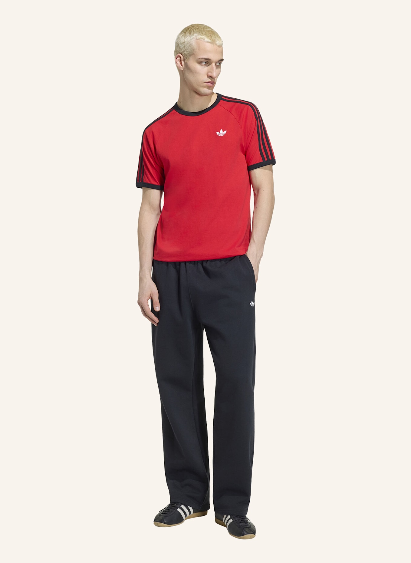 adidas Originals T-SHIRT, 3-STREIFEN: ROT