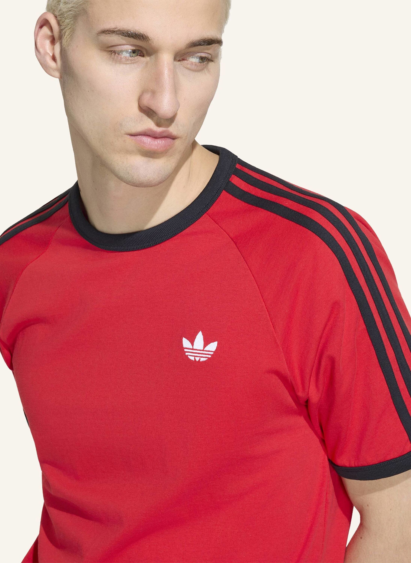 adidas Originals T-SHIRT, 3-STREIFEN: ROT