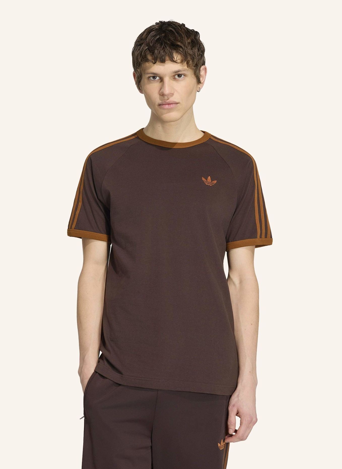 adidas Originals T-SHIRT, 3-STREIFEN: BRAUN