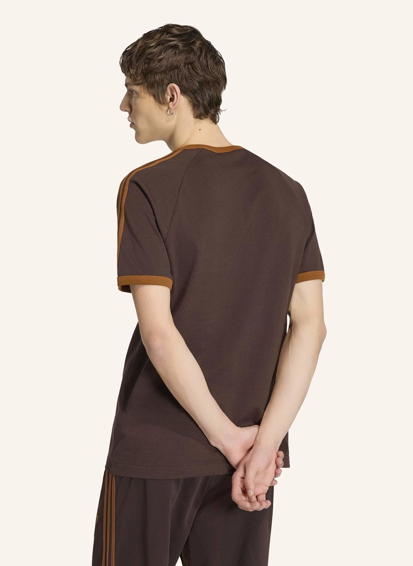 adidas Originals T-SHIRT, 3-STREIFEN: BRAUN