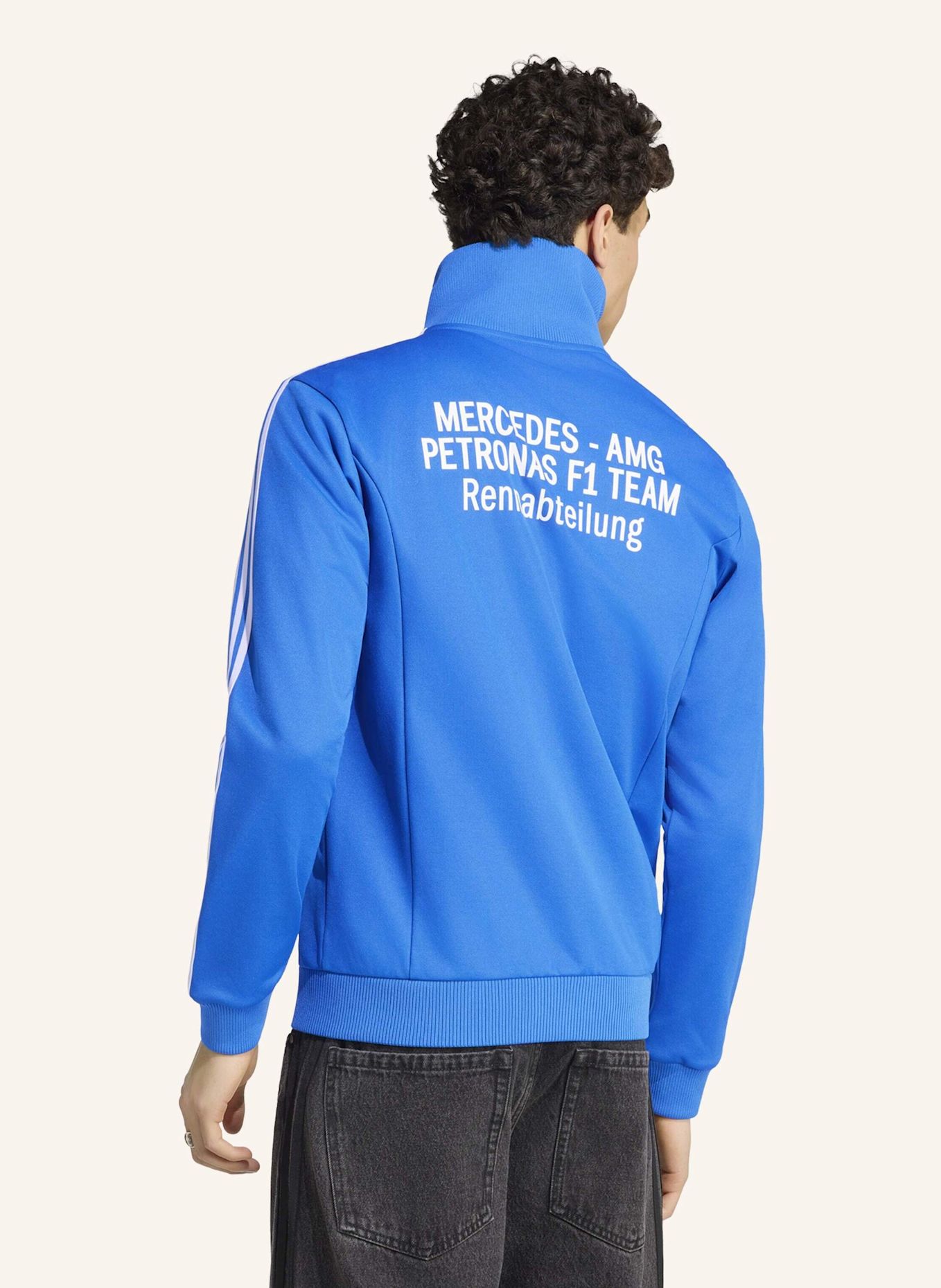 adidas MERCEDES AMG PETRONAS FORMULA 1 TEAM BLUE WONDER TRAININGSJACKE: BLAU
